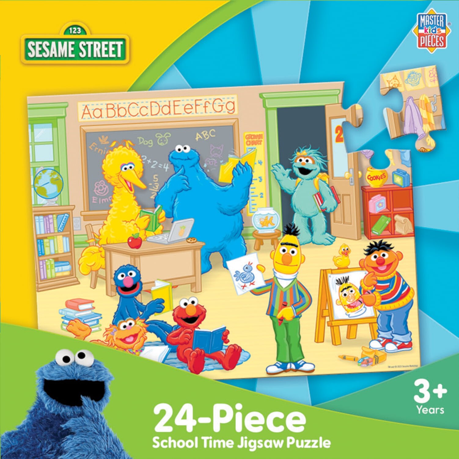 MasterPieces 24 Piece Jigsaw Puzzle for Kids - Sesame Street School Time MasterPieces