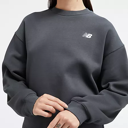 Linear Heritage Brushed Back Fleece Crewneck New Balance