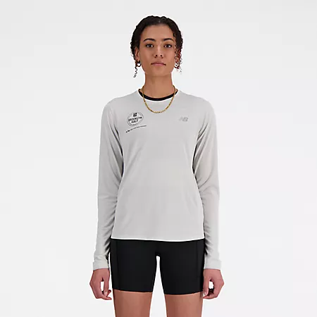 Женская Спортивная Одежда New Balance RBC Brooklyn Half Athletics Long Sleeve New Balance