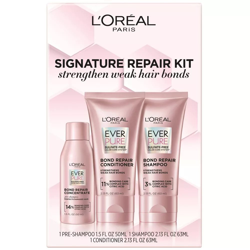 L'Oreal Paris EverPure Sulfate Free Bond Repair Shampoo and Conditioner 3 PC Set L'Oréal Paris