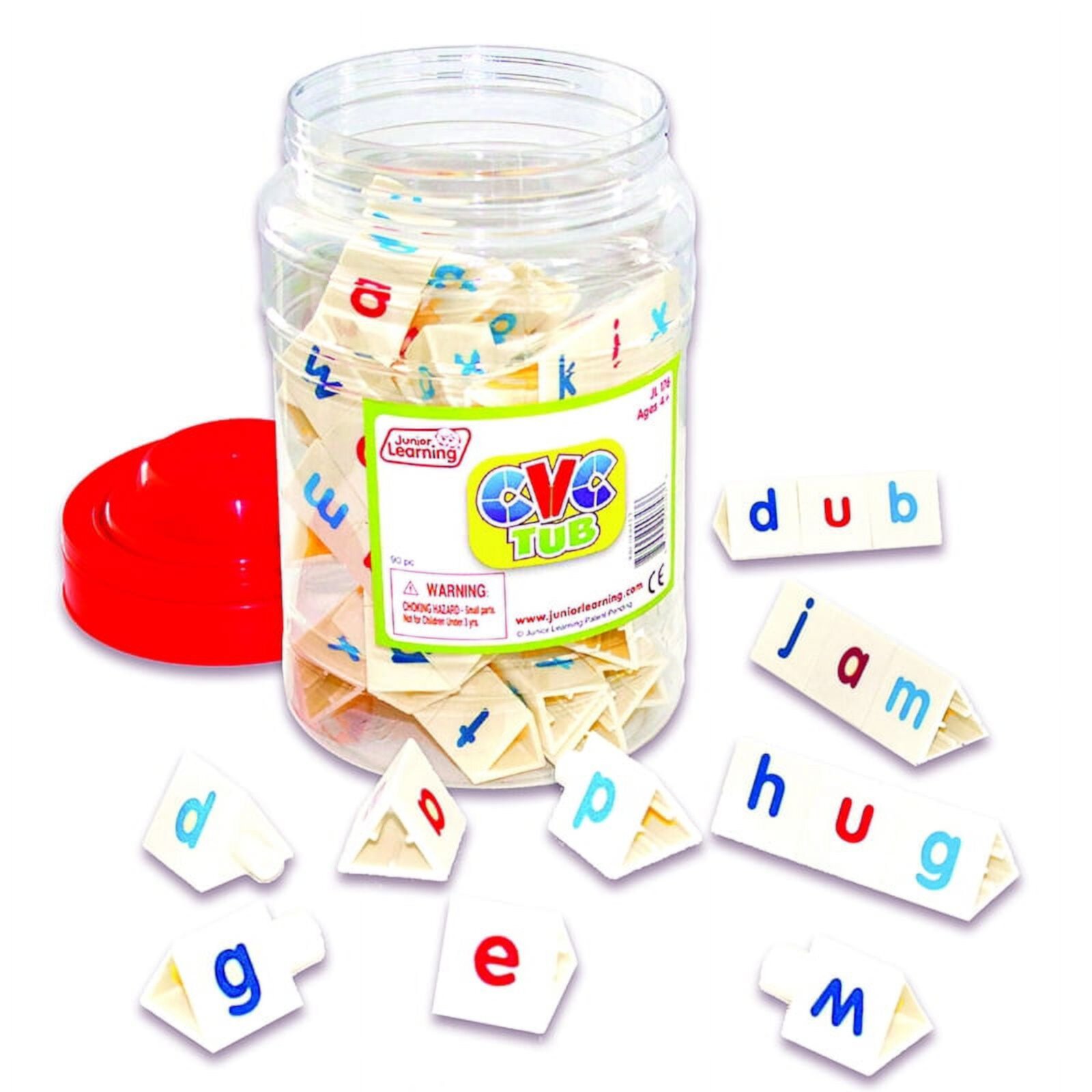 Tri-Blocks CVC Tub, Set of 90 | Bundle of 2 Sets Junior Learning