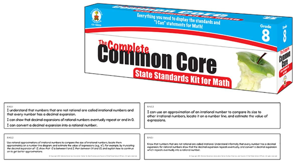 The Complete Common Core State Standards Kit for Math, Grade 8 (Other) CD CARSON-DELLOSA PUBLISHING GROUP