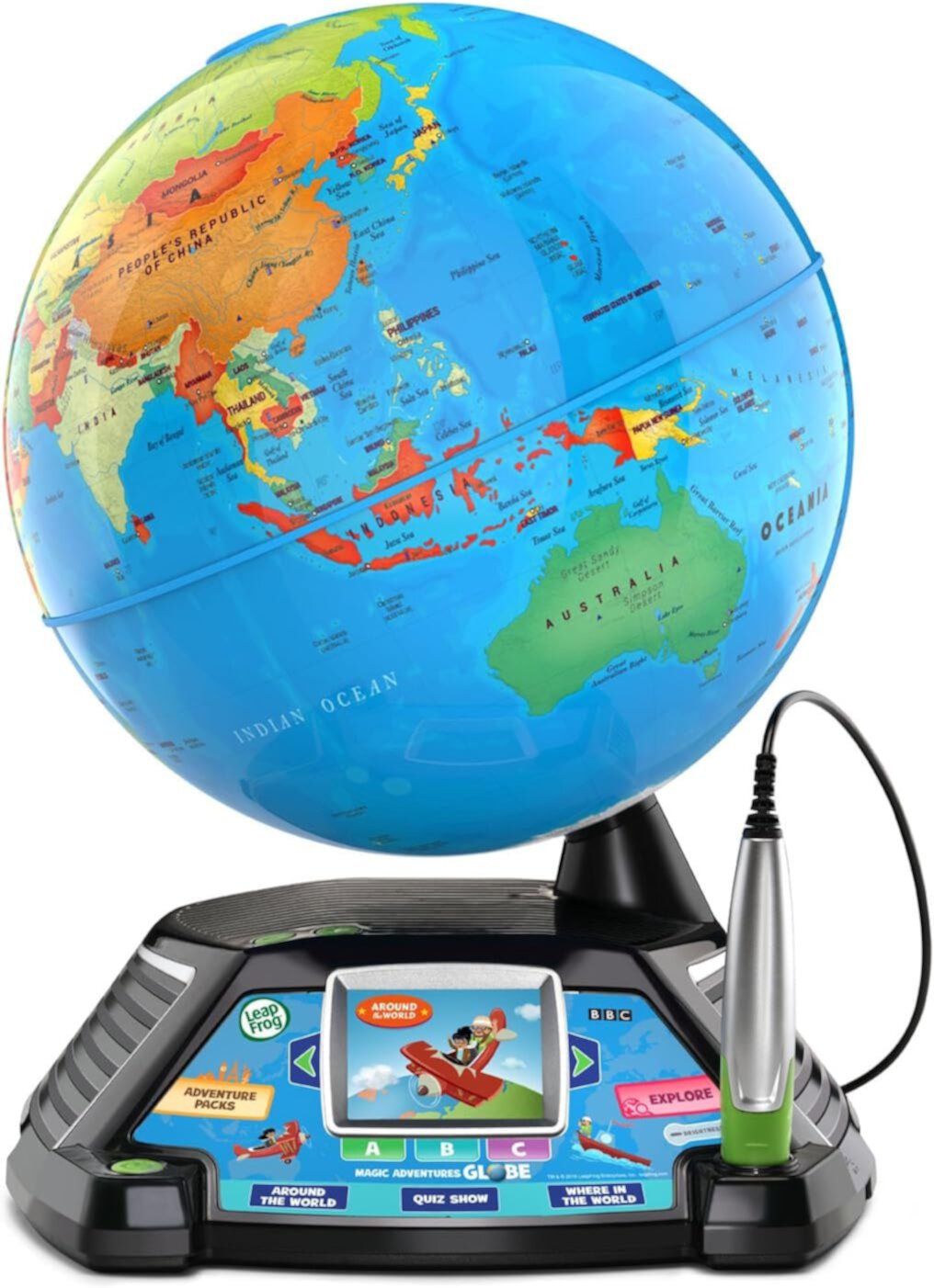 2.7" LCD Screen LeapFrog Magic Adventures Globe (Frustration Free Packaging) with Stylus LeapFrog