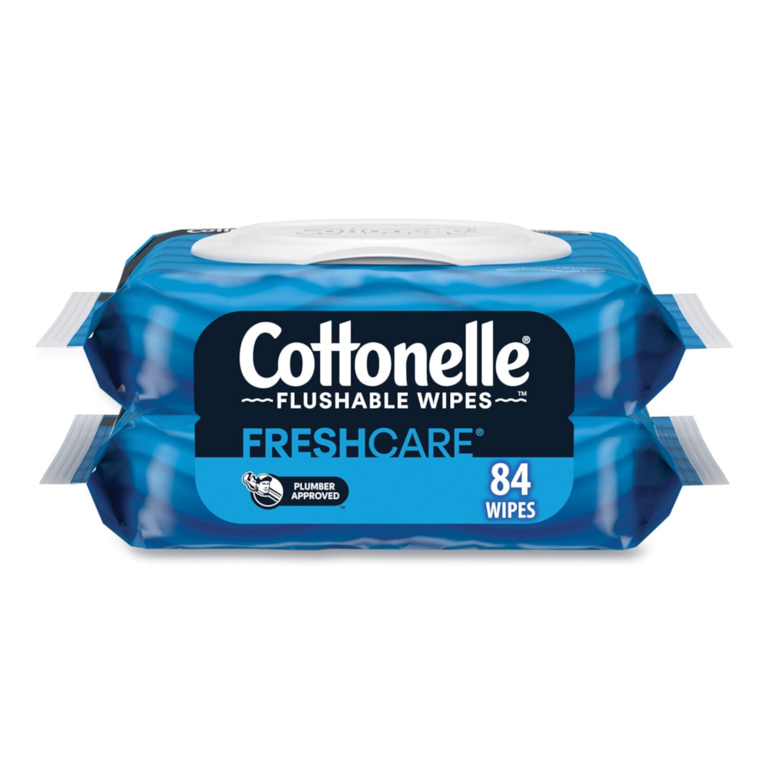 Fresh Care Flushable Cleansing Cloths, 1-Ply, 3.73 x 5.5, White, 84/Pack Cottonelle