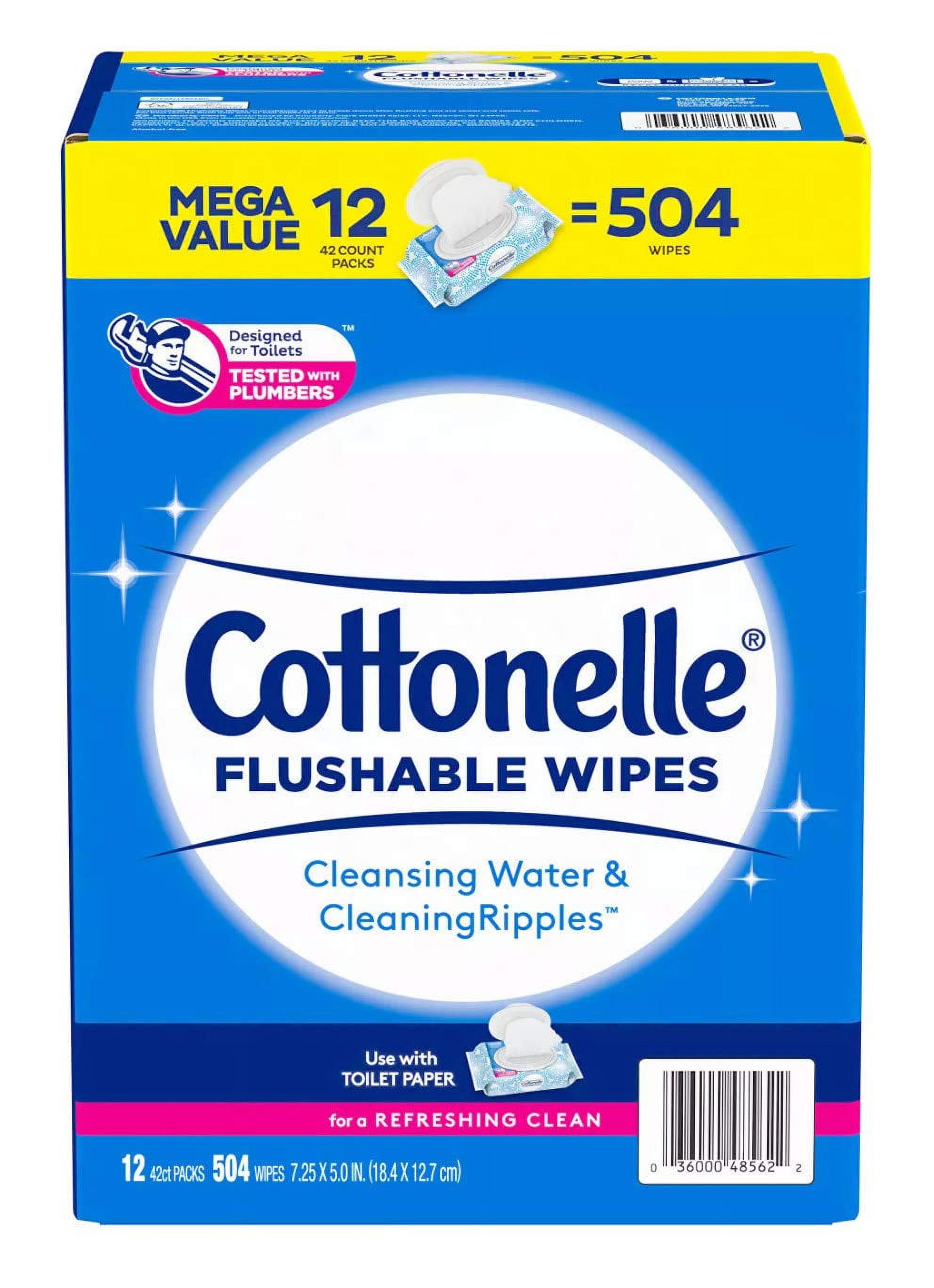 Cottonelle Fresh Care Flushable Cleansing Cloth, 560 Count Cottonelle