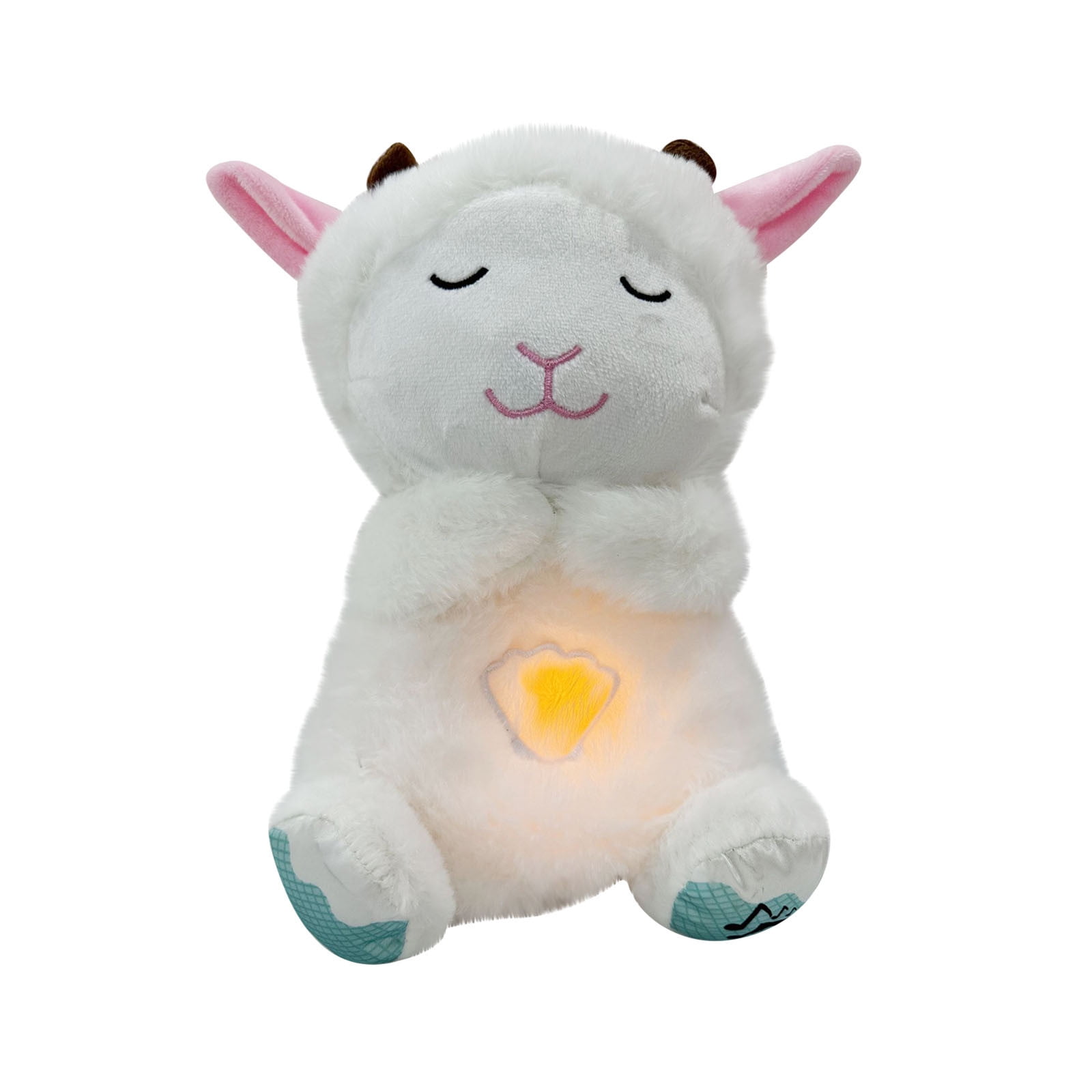 Tepsmf Black And Friday Home Kitchen 2024 Breathing Glowing Cute Breathing Breathing Sucking Lamb Baby Sleeping Music Early Education Doll,Outdoor Halloween Decorations TEPSMF