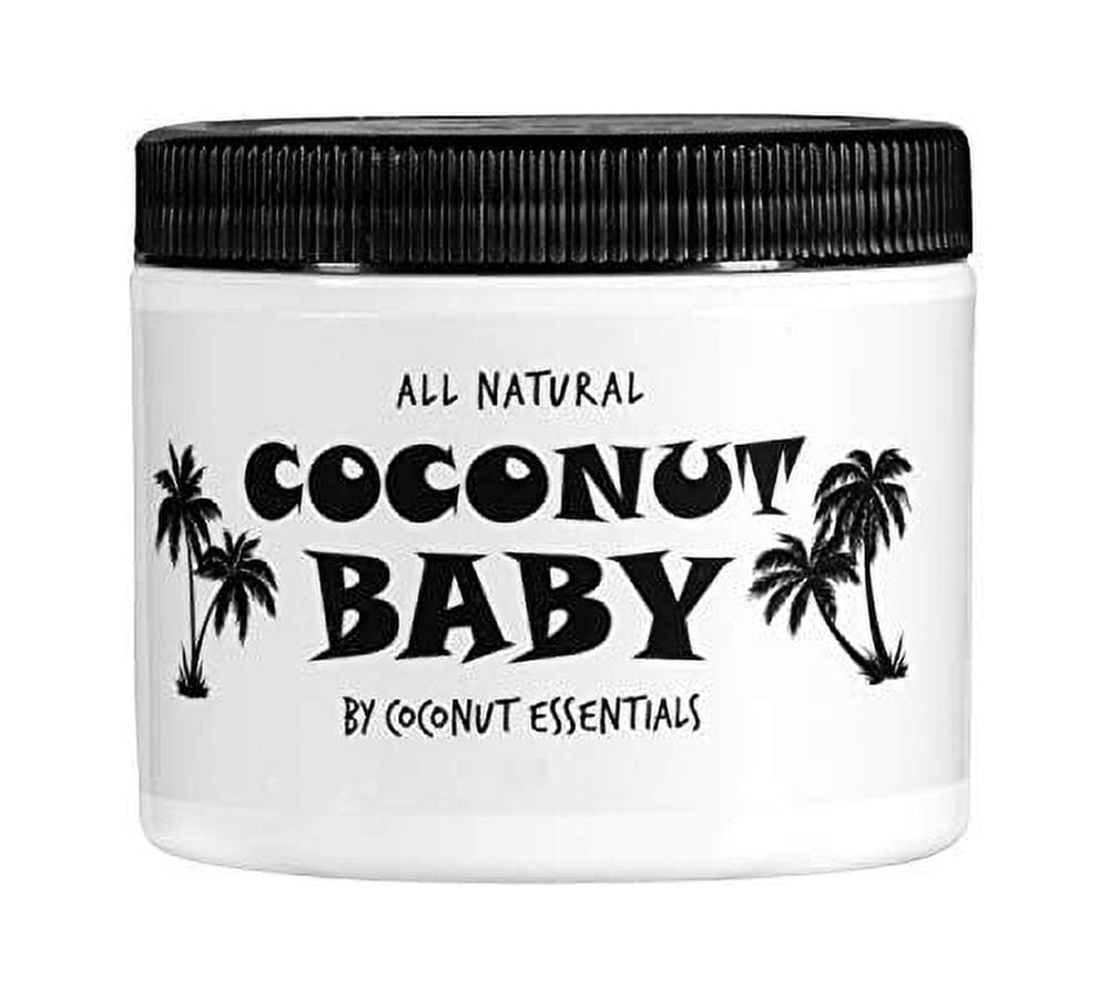 COCONUT BABY Hair Skin oil - Organic Moisturizer - Cradle Cap Treatment, Eczema & Psoriasis Relief, Massage, Sensitive Skin, Diaper Rash, Stretch Marks, with Sunflower & Grape Seed oils Coconut Essentials