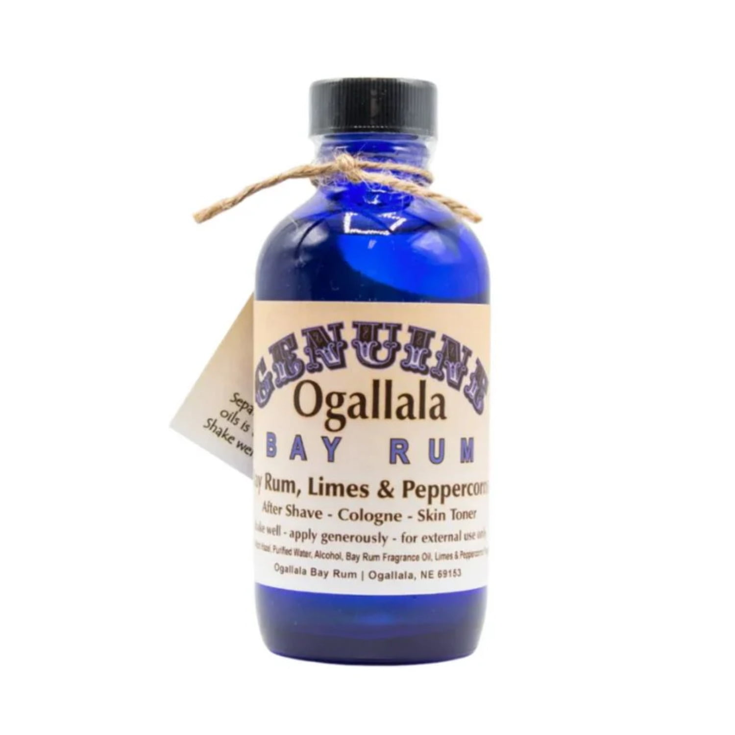 Genuine Ogallala Bay Rum, Limes  and  Peppercorns Aftershave-4oz Ogallala Bay Rum