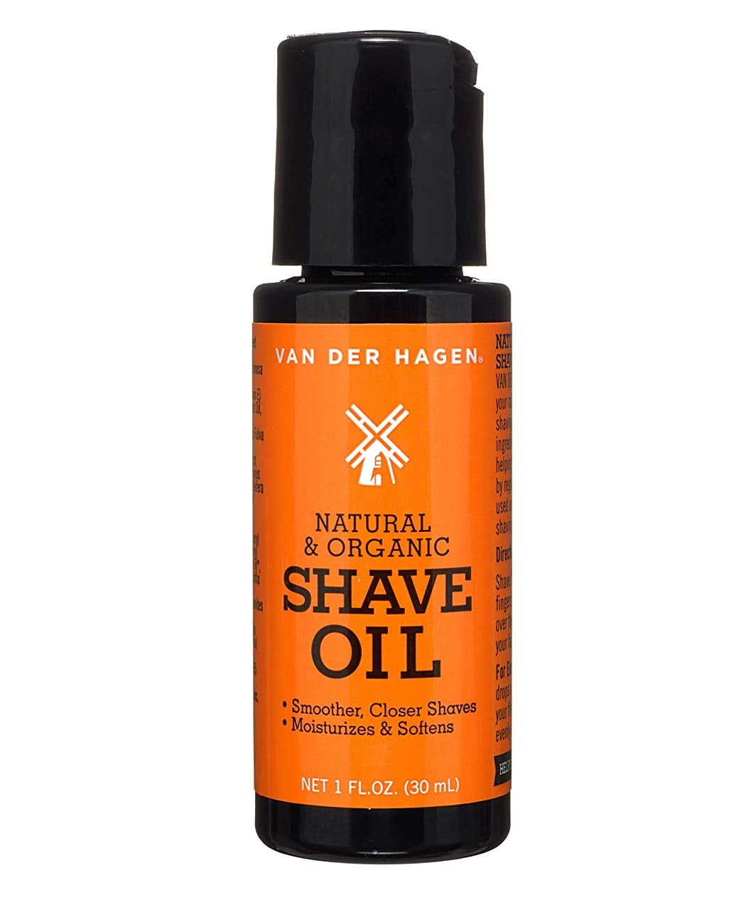 Van Der Hagen Natural and Organic Shave Oil for Smoother, Closer Shaves, 1 Oz Van Der Hagen