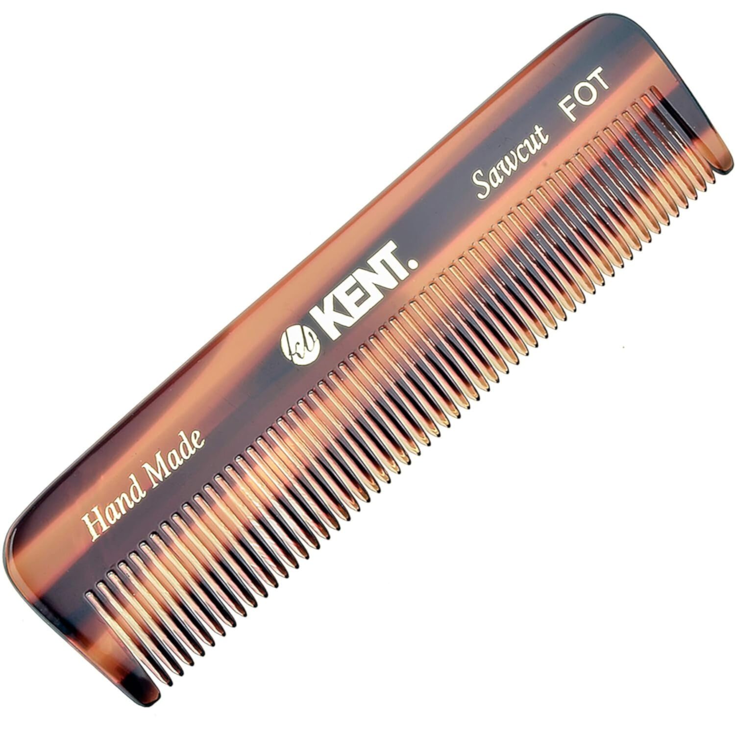 Kent A FOT Handmade All Fine Tooth Saw Cut Beard Comb - Pocket and Travel Comb Kent