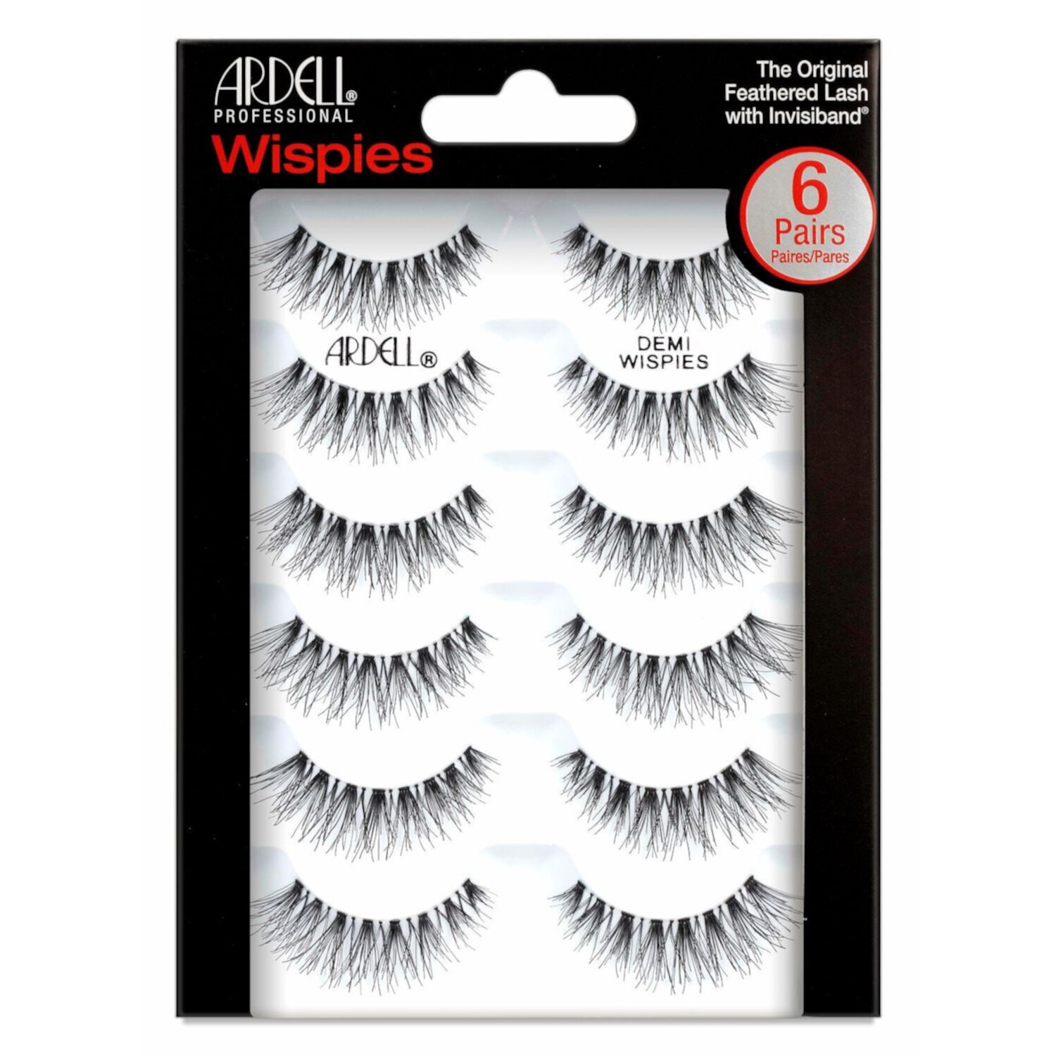 (2 pack) Ardell False Eyelashes, Demi Wispies, 6 Pairs, Black ARDELL