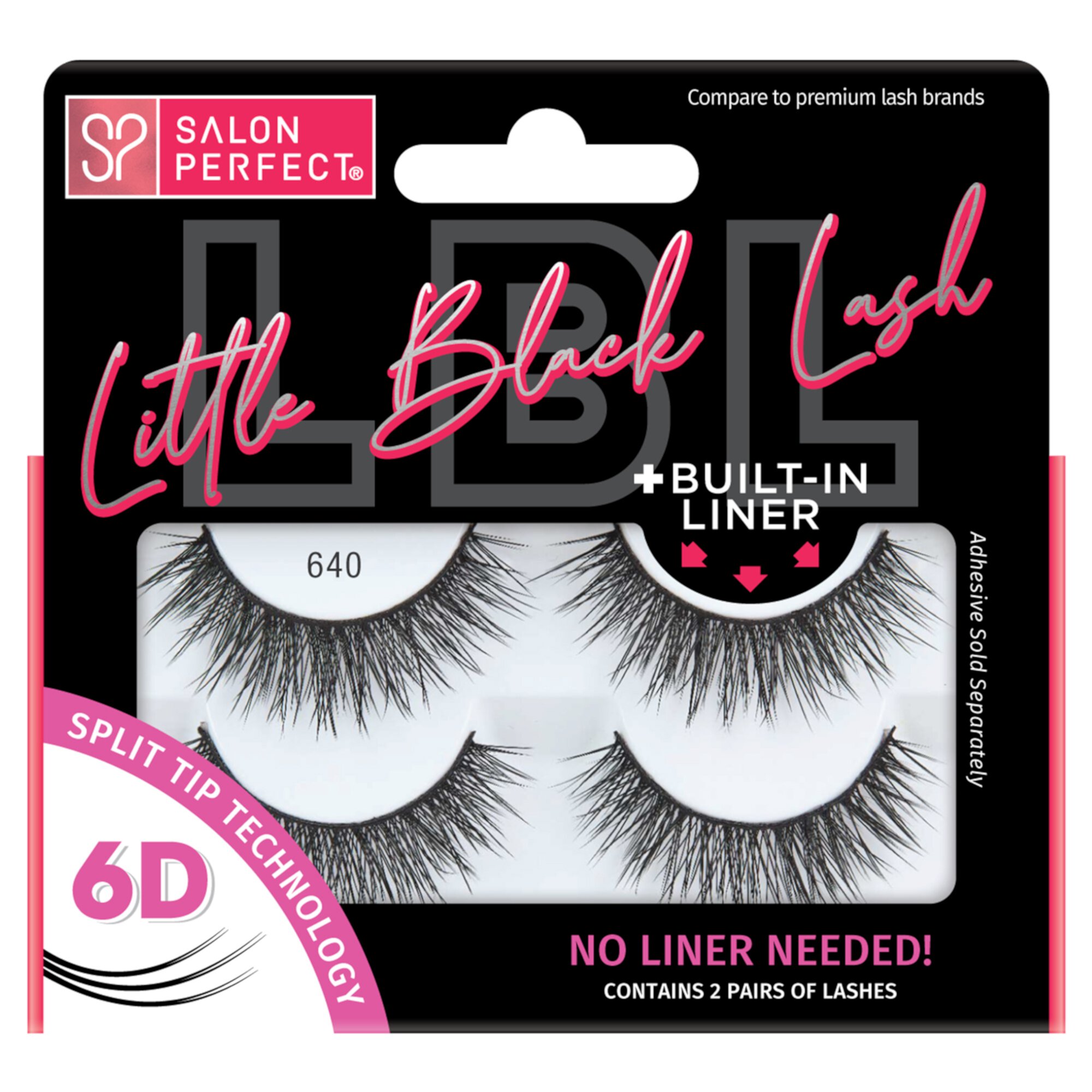 Salon Perfect Little Black Lash 640, 2 Pairs Salon Perfect