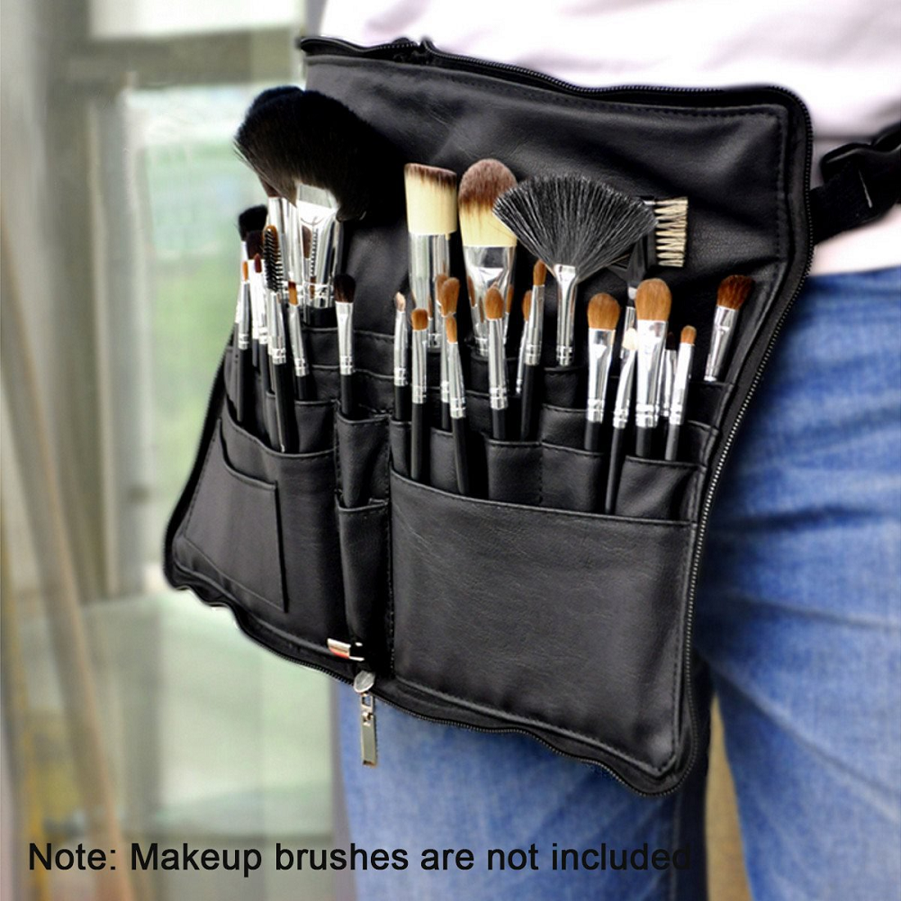 Косметичка Welltop PU Leather Makeup Brush Bag с ремнем для художника Welltop