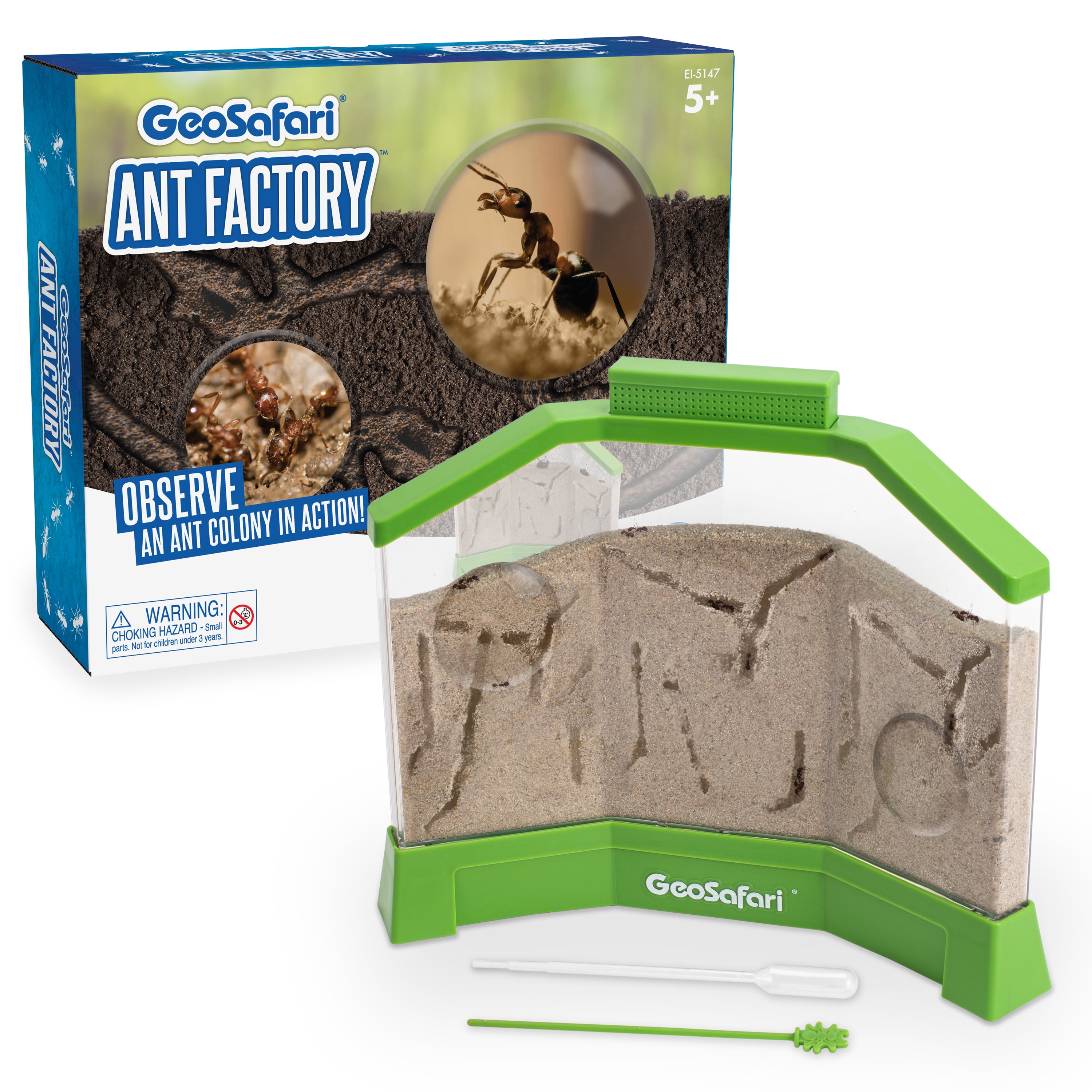 Educational Insights GeoSafari Ant Factory with Sand, Ant Farm Habitat, STEM Toy, Boys & Girls Ages 5+ Educational Insights