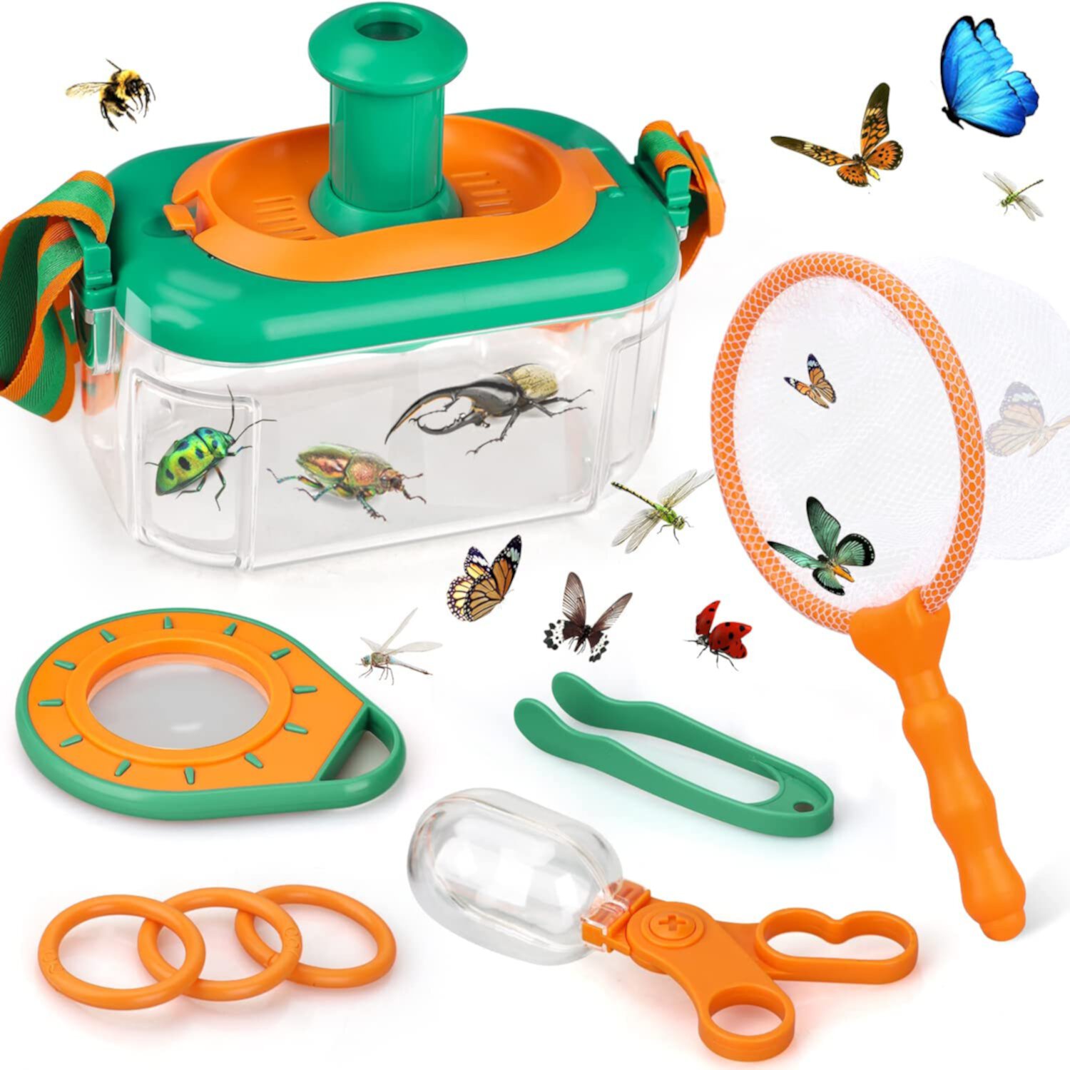 TOY Life Bug Catcher Kit for Kids - Bug Catching Kit with Butterfly Net, Critter Keeper, Magnifying Glass, Insect Catcher - Butterfly Kit - Bug Toys Kids Explorer Kit - Bug Kit for Kids 3 4 5 6 7 8 TOY Life