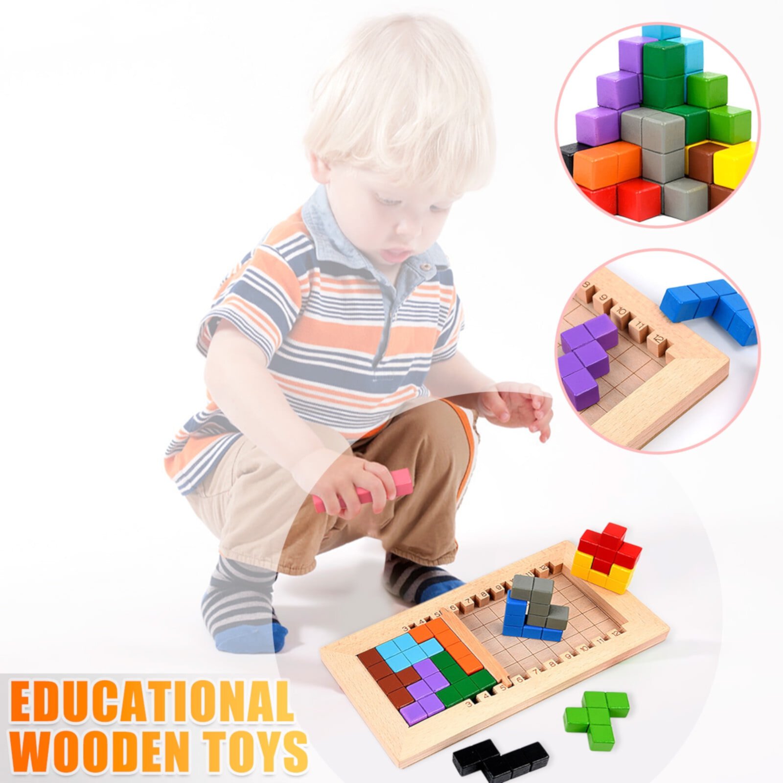 NbKWFW Play Blocks Building Stacking for Toddlers Christmas Gifts Black&nbsp;of&nbsp;Friday&nbsp;Deals 2024 NbKWFW