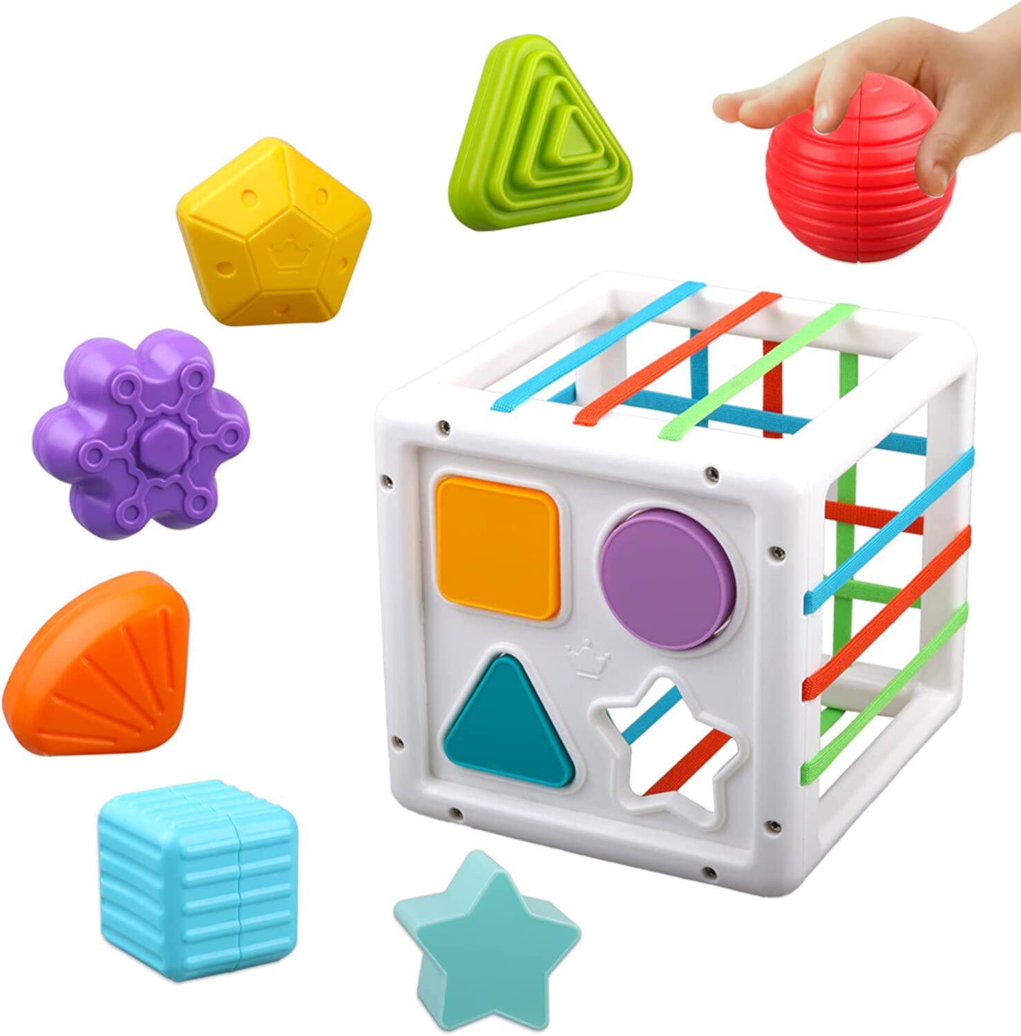 Baby Toys 6-12 Months, Shape Sorter Blocks Toy,Montessori Learning Toys for 1 Year Old Boys Girls Christmas Gift INvench