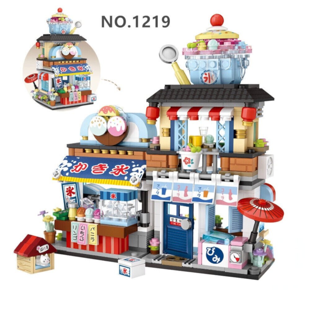 LOZ mini Blocks Kids Building Toys Bricks Snack Bar Girls Gift 1218 1219 LOZ