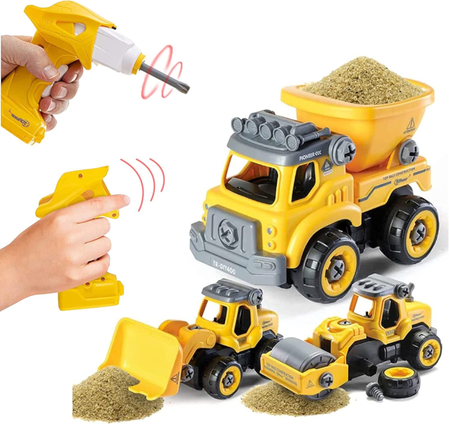 Dollar Deal | Construction Toys Building Take Apart Toys With Electric Drill Top Race