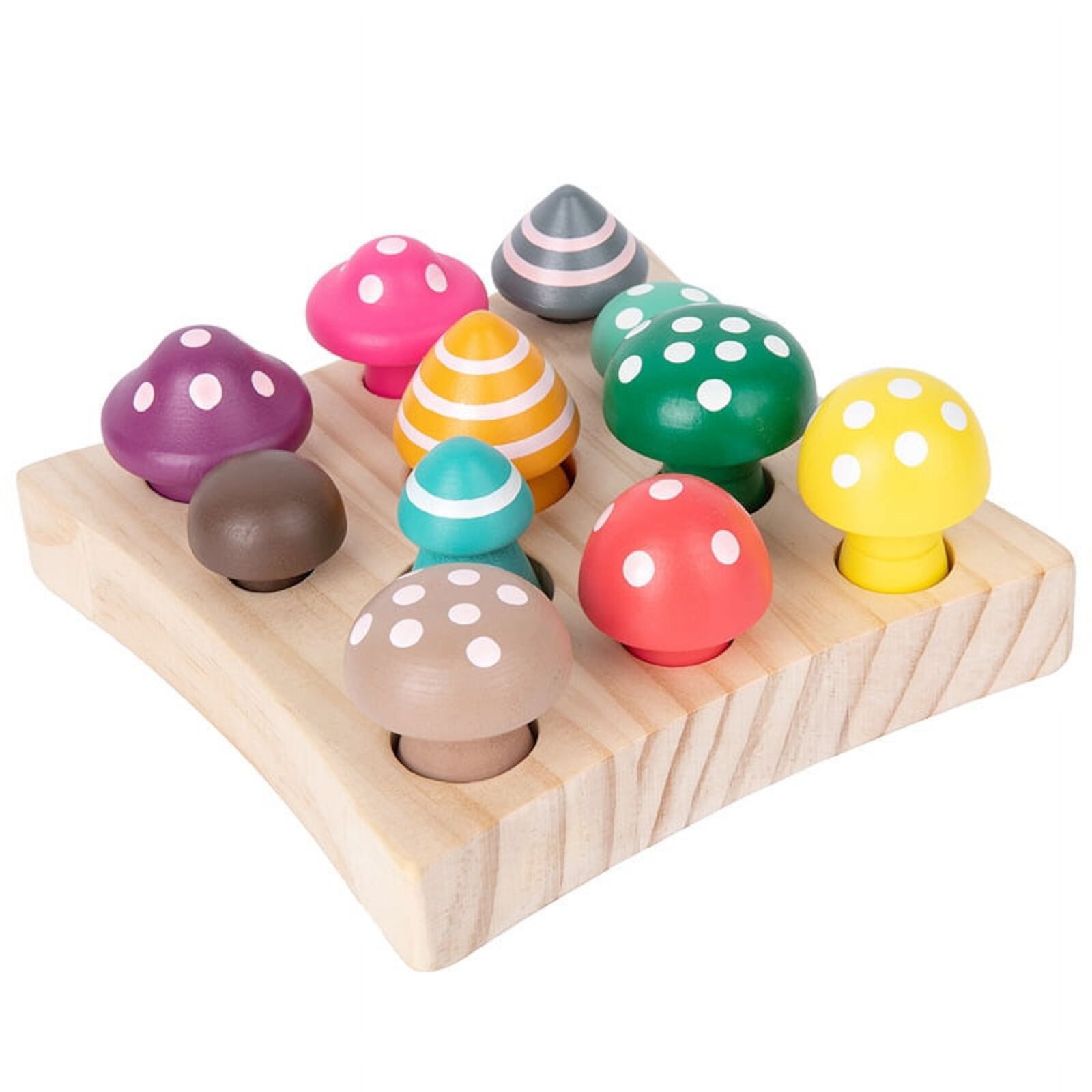 Wooden Montessori Toys for Toddler,Educational Toys for 3 Year Old,STEM Toys Mushroom Harvest Game,Learing Shape Sorting & Number Matching,First Birthday Gifts for Kids Boys Girls Sunyok