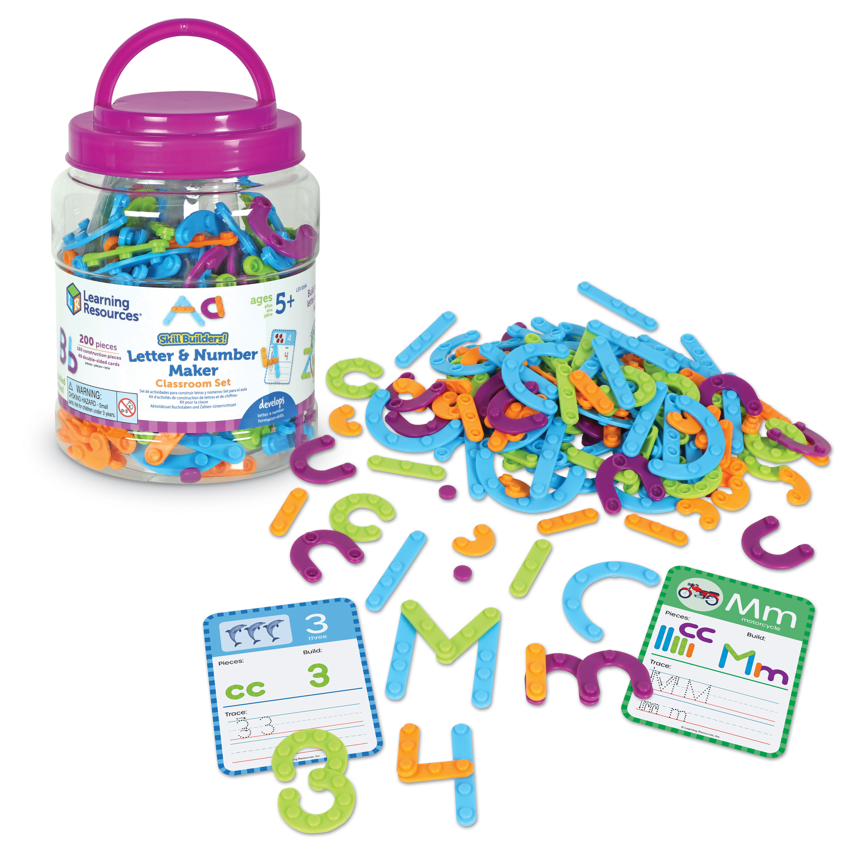 Learning Resources Skill Builders! Letter & Number Maker Classroom Set, 200 Pieces, Age 5+ Learning Resources