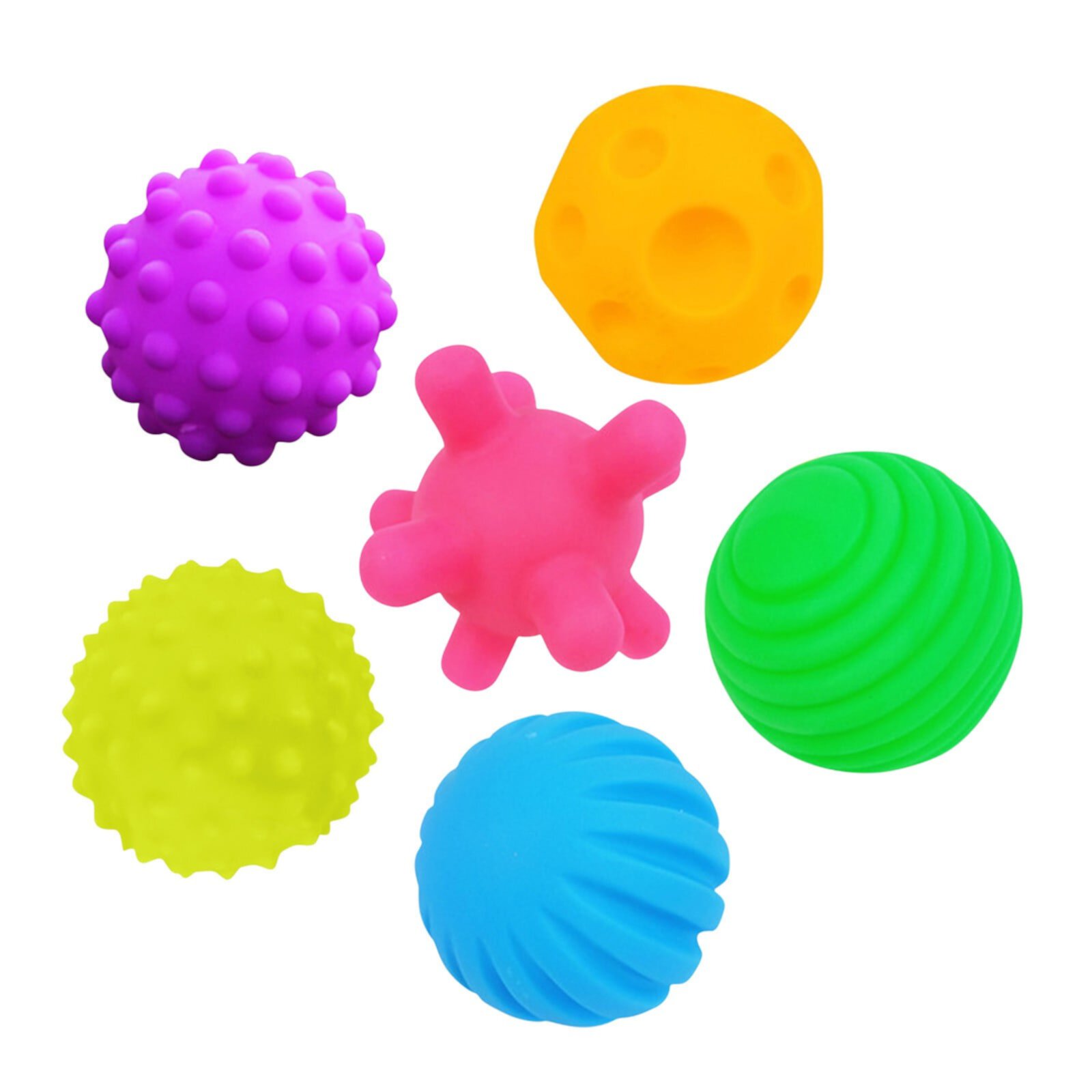 Feledorashia Montessori Toys, Sensory Balls for Baby Sensory Toys Textured Hand Catching Balls, for Sensory Exploration and Engagement for Ages 6 Months and up, 6 Pack Feledorashia