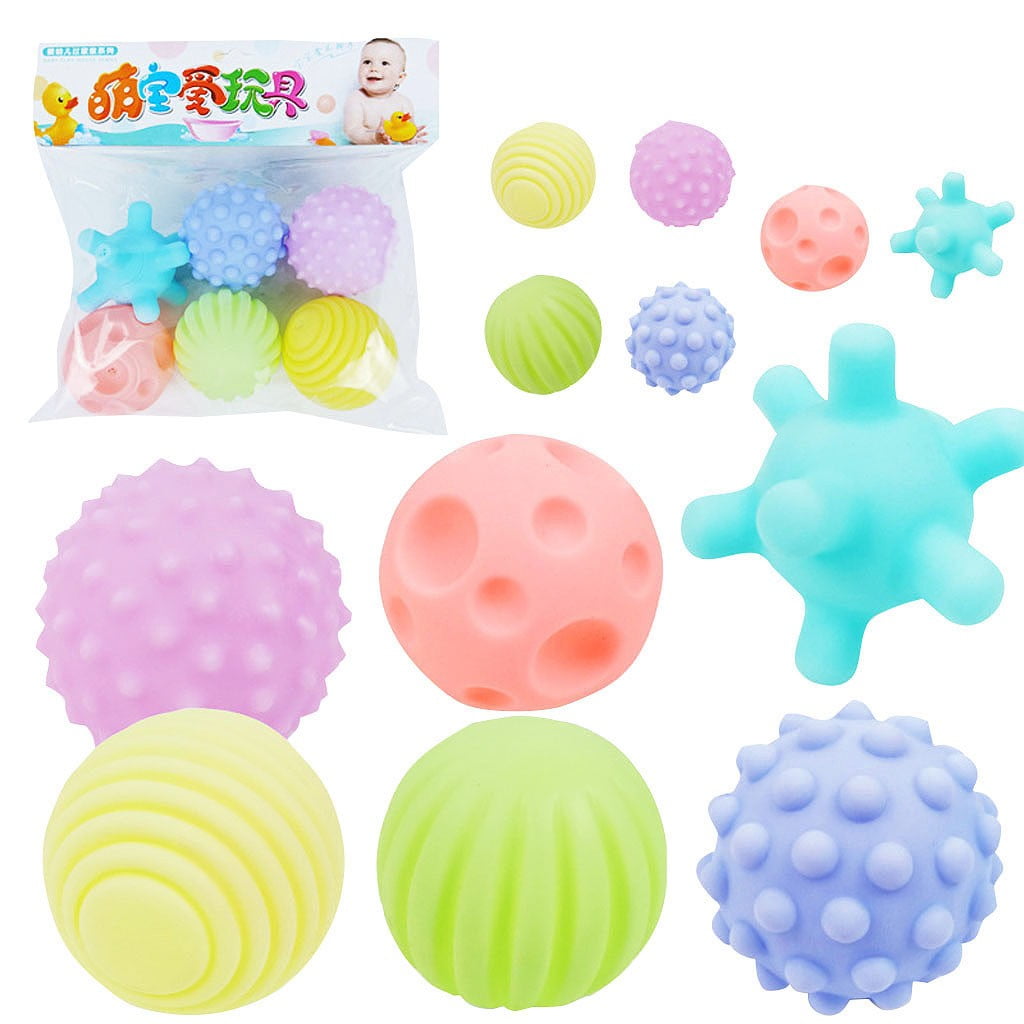 Feledorashia Montessori Toys, Sensory Balls for Baby Sensory Toys Textured Hand Catching Balls, for Sensory Exploration and Engagement for Ages 6 Months and up, 6 Pack Feledorashia