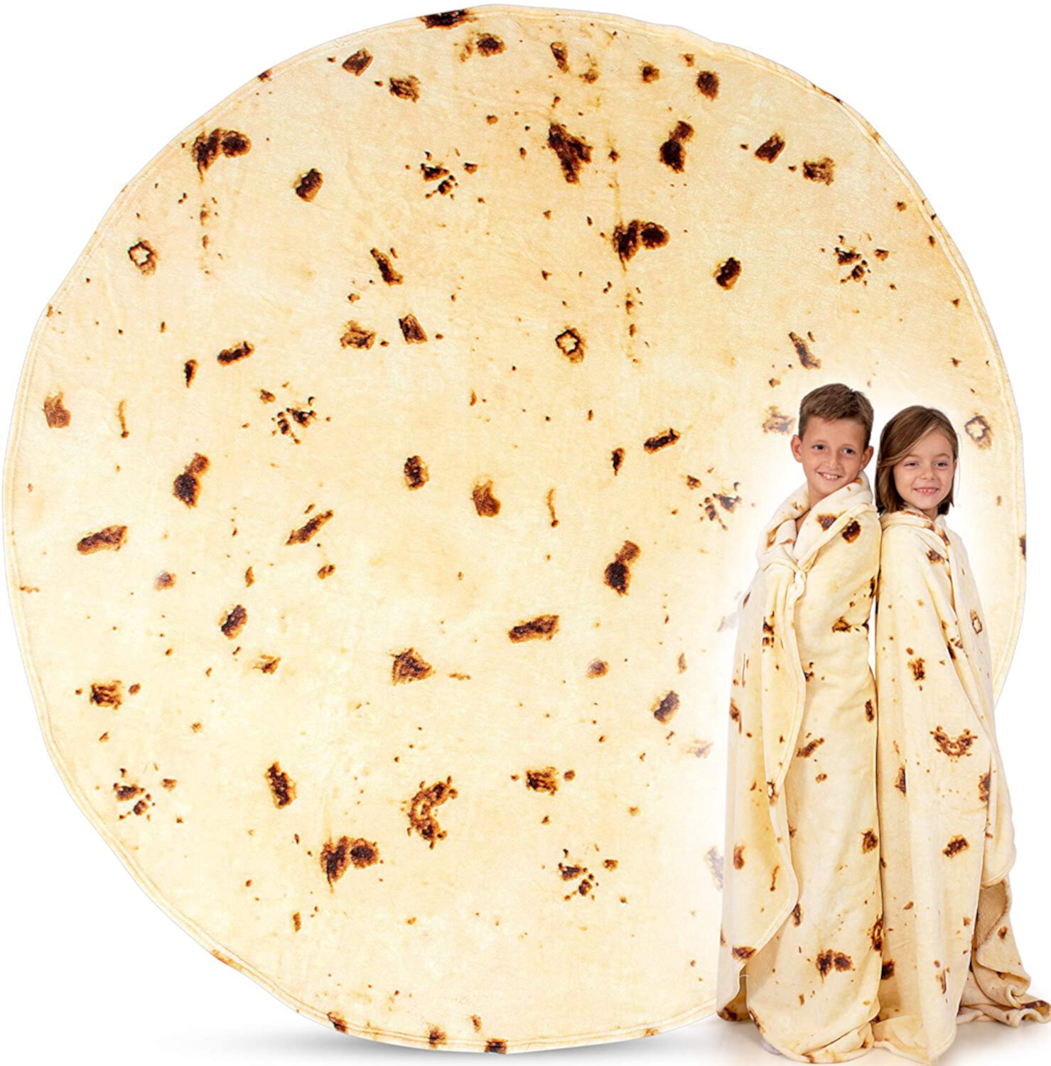 Simple Craft Tortilla Throw Blanket Double Sided Polyester Adult & Kids Machine Washable - 60 inches Simple Craft