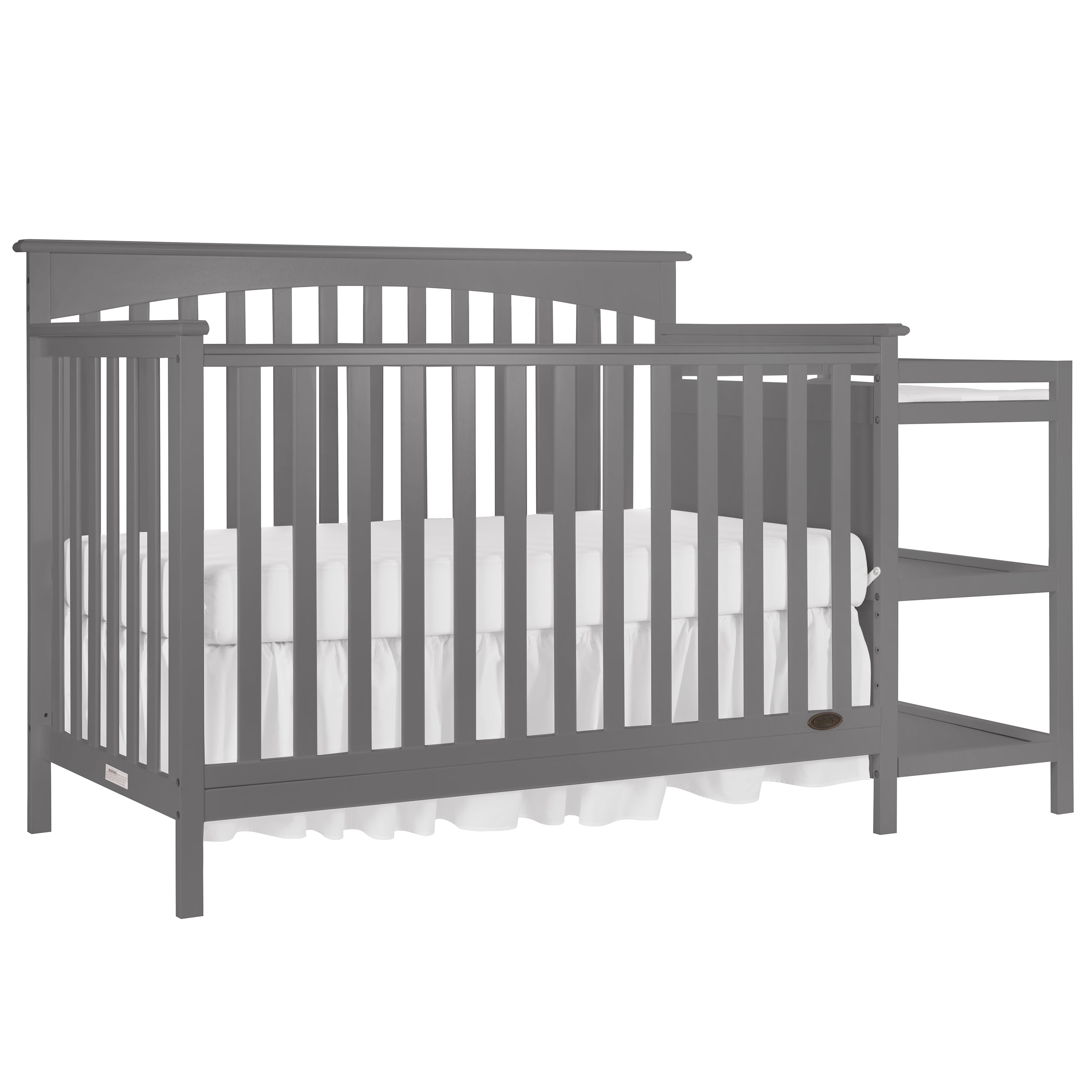 Dream On Me Chloe 5-in-1 Convertible Crib and Changer, Gray Dream On Me