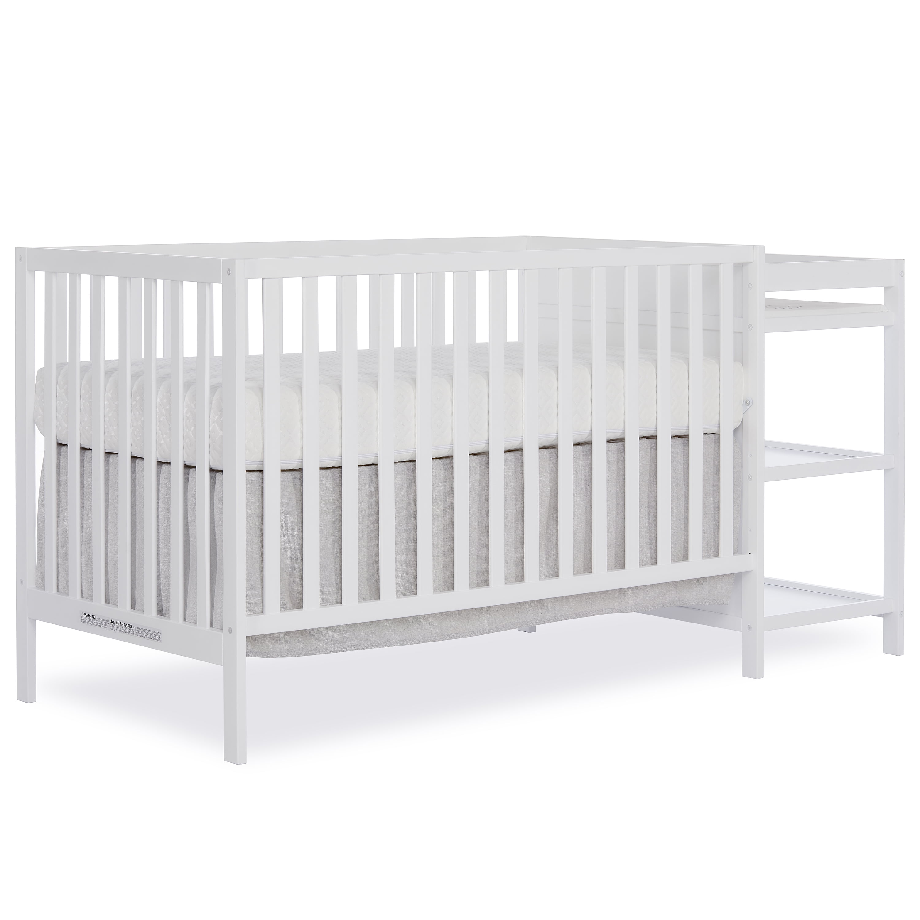 Dream On Me Synergy Convertible Baby Crib and Changer in Dusty Pink with Detachable Changing Table Dream On Me