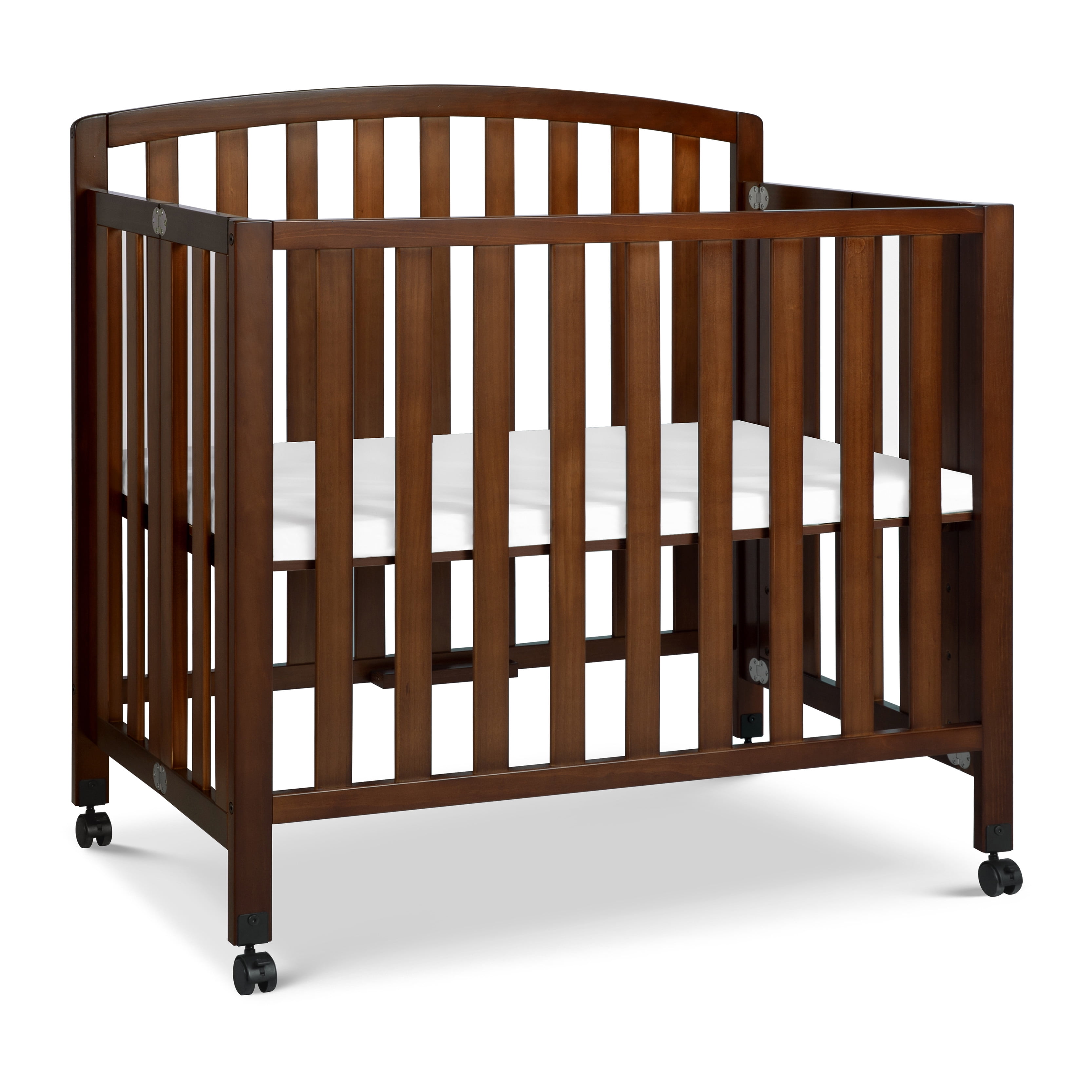 DaVinci Dylan Folding Portable 3-in-1 Mini Crib and Twin Bed in Ebony DaVinci