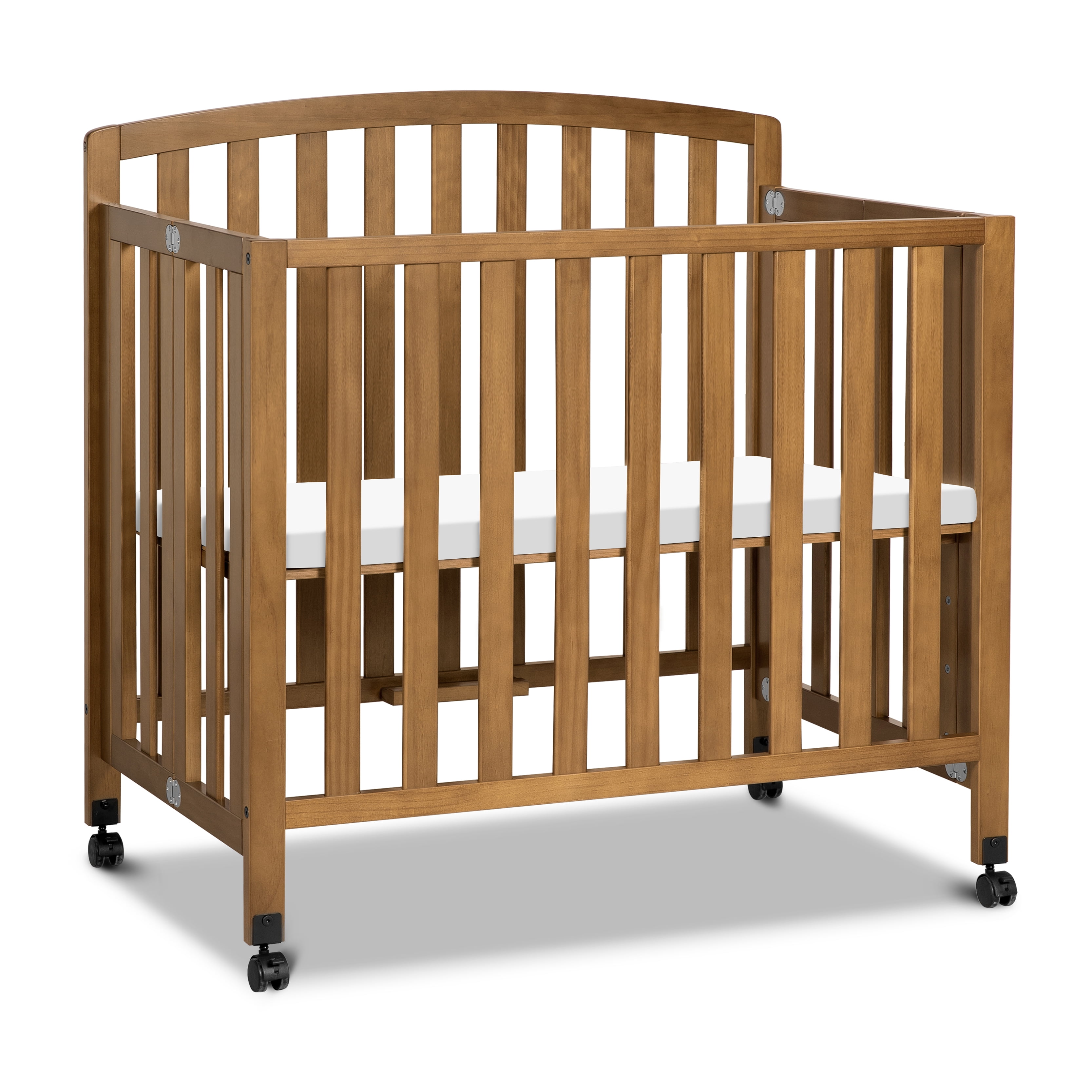 DaVinci Dylan Folding Portable 3-in-1 Mini Crib and Twin Bed in Ebony DaVinci