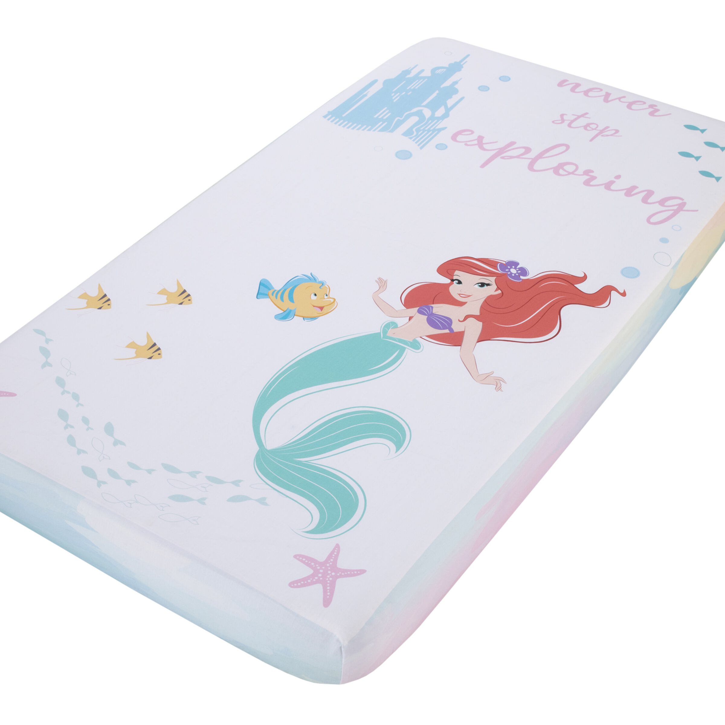 Disney Ariel Watercolor Wishes Photo Op Fitted Crib Sheet Disney