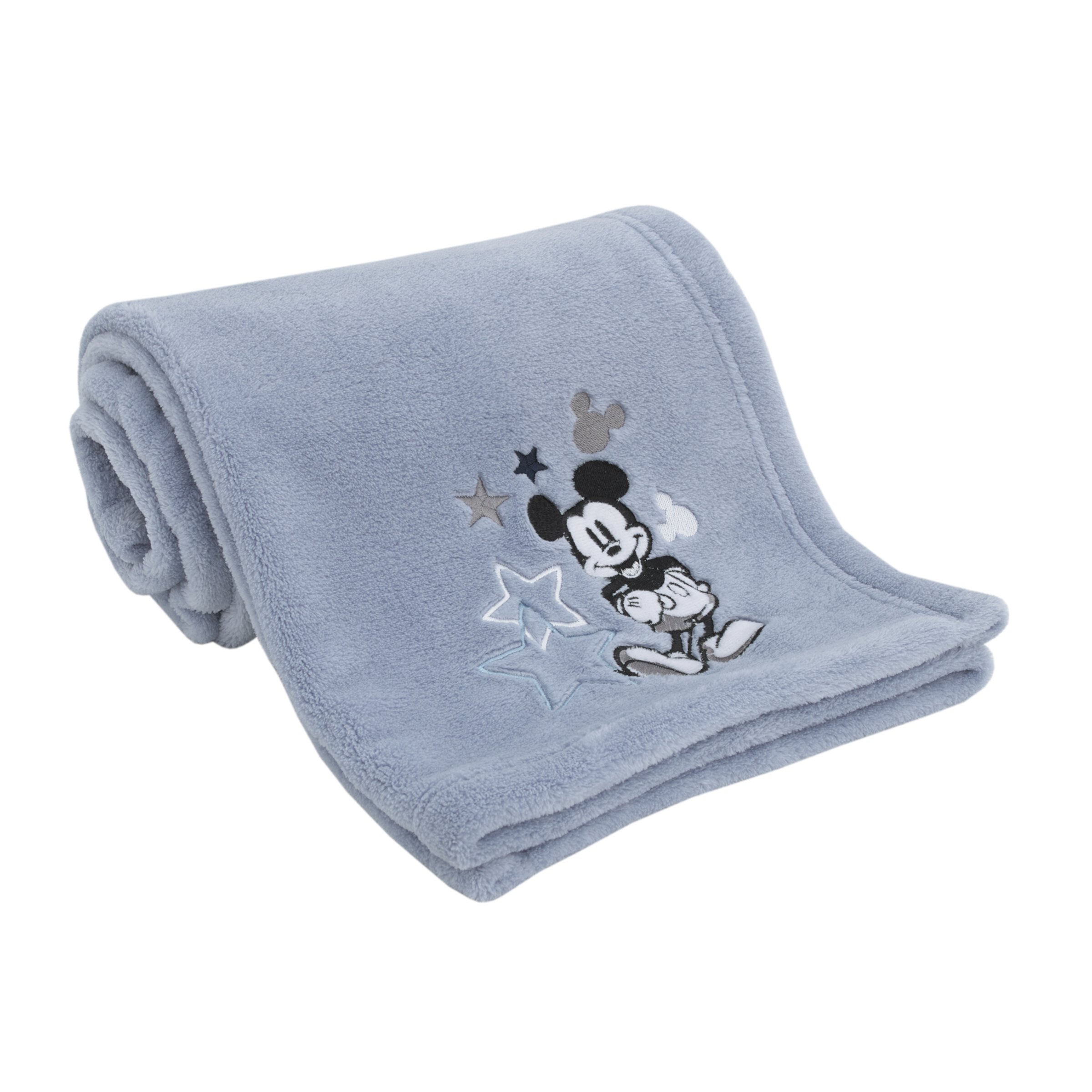 Disney Mickey Mouse - Timeless Mickey Baby Blue Super Soft Baby Blanket Disney