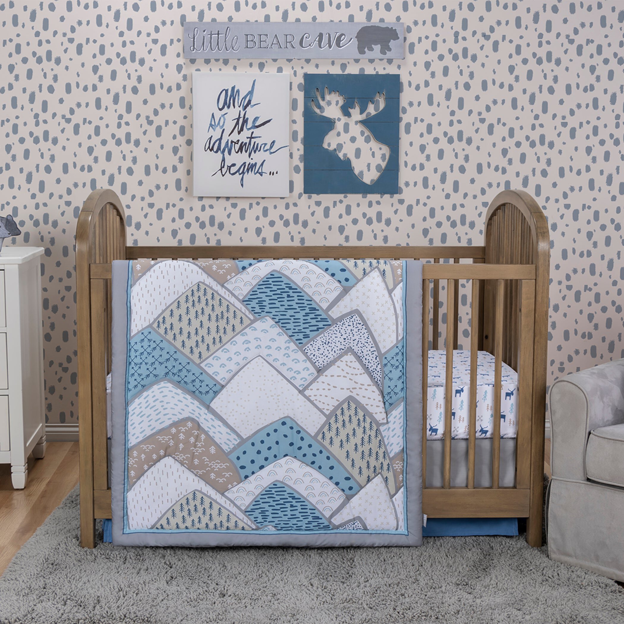 Trend Lab Baby Nursery Crib Bedding Set, Big Sky 4 Piece Trend Lab