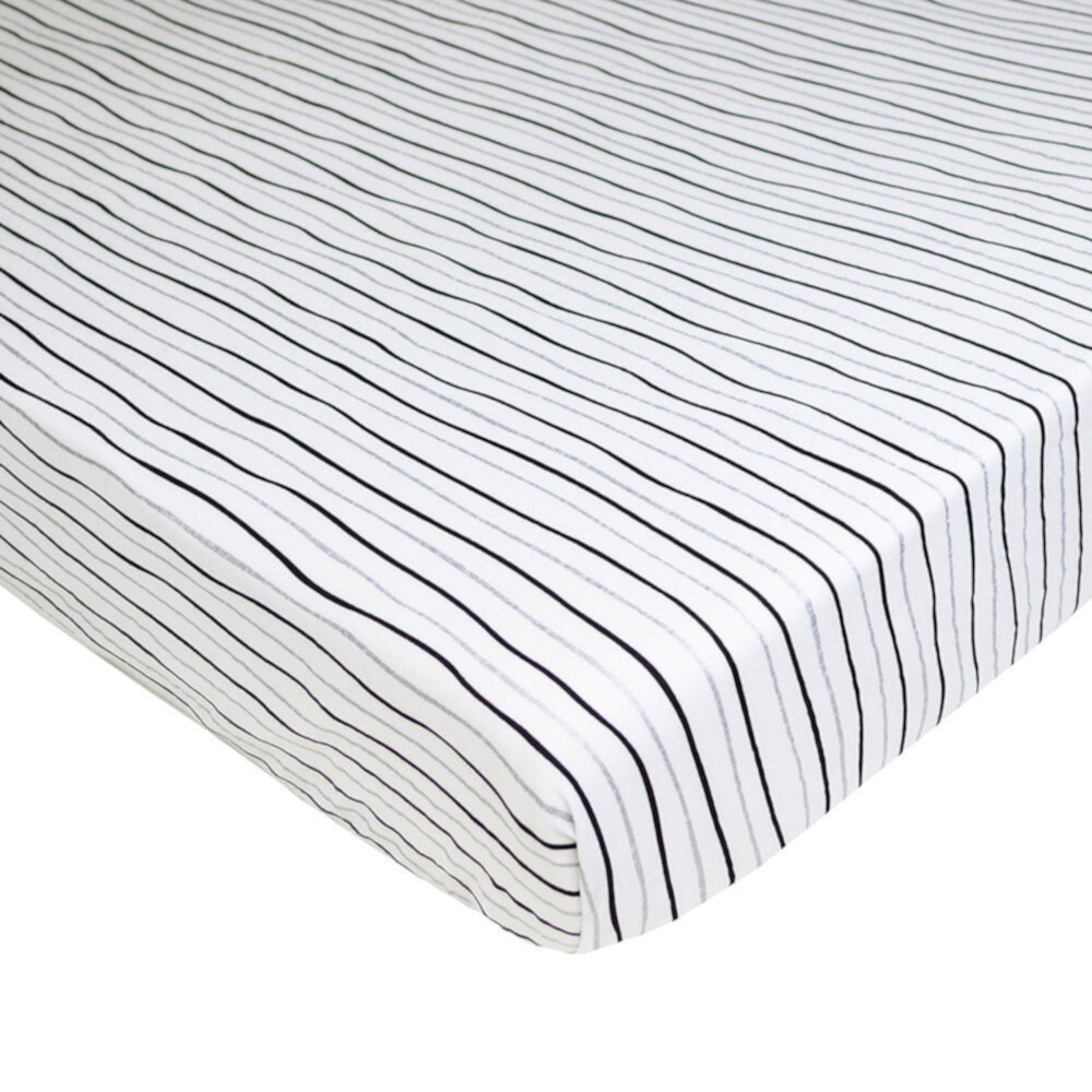 American Baby Co. Cotton Jersey Knit Fitted Playard Sheet, Taupe Triangles American Baby Company