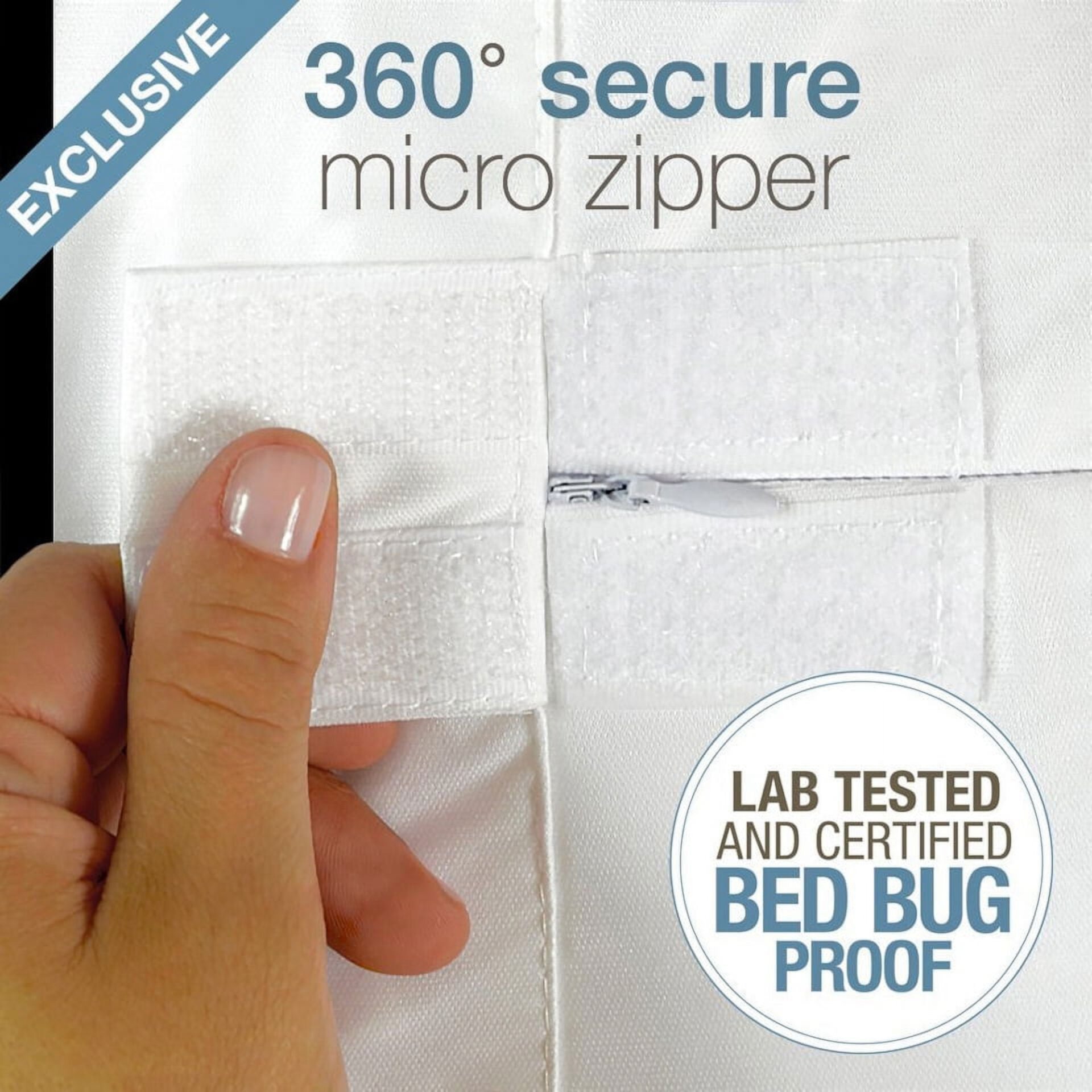 SafeRest Premium Mattress Encasement - 100% Waterproof, Bed Bug Proof, Hypoallergenic (Multiple Sizes) - 360 Secure Micro Zipper - 10-Year Warranty SafeRest