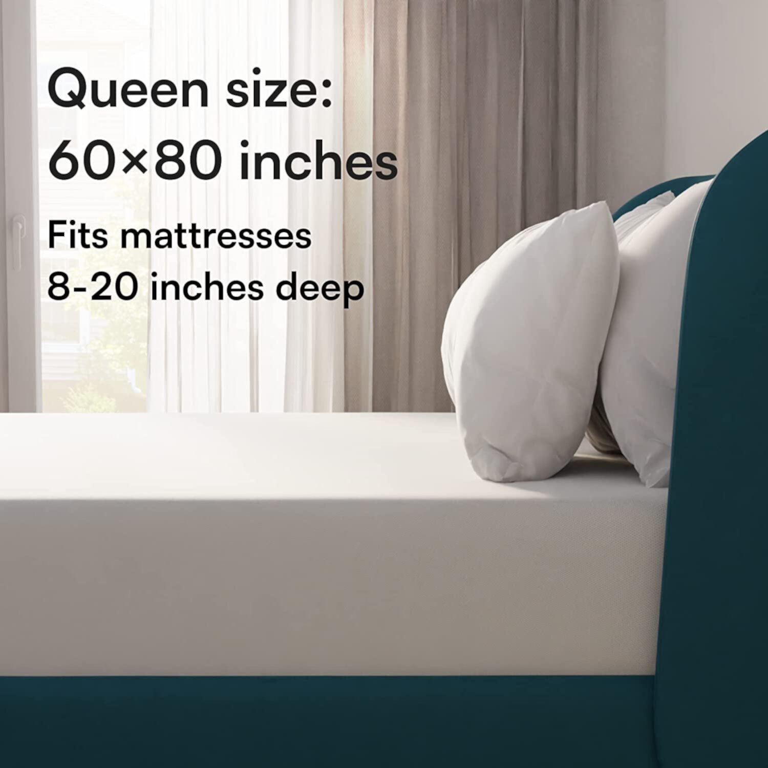 Queen Waterproof Mattress Pad Protector Cover Deep Pocket 60x80 Breathable Bed Pillow NiagaraSleepSolution