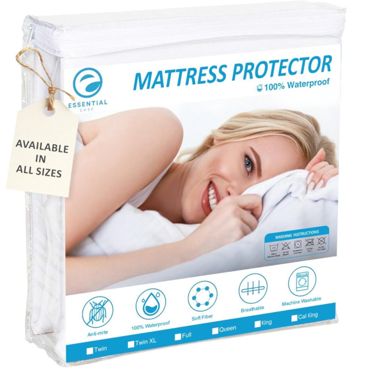 Essential Ease Fitted Mattress Protector, King Size Essential Ease