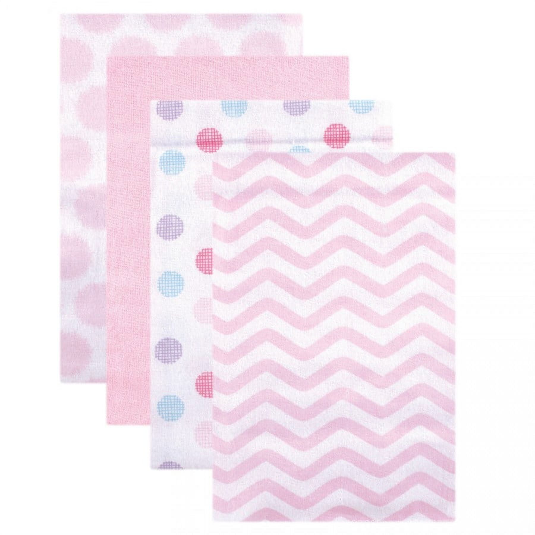 Luvable Friends Baby Girl Cotton Flannel Receiving Blankets, Birdies 4-Pack, One Size Luvable Friends