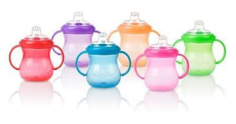 Nuby Grip N' Sip Two-Handle 10 oz No-Spill Cup with Soft Spout, Colors May Vary 1 Each - (Pack of 3) NUBY