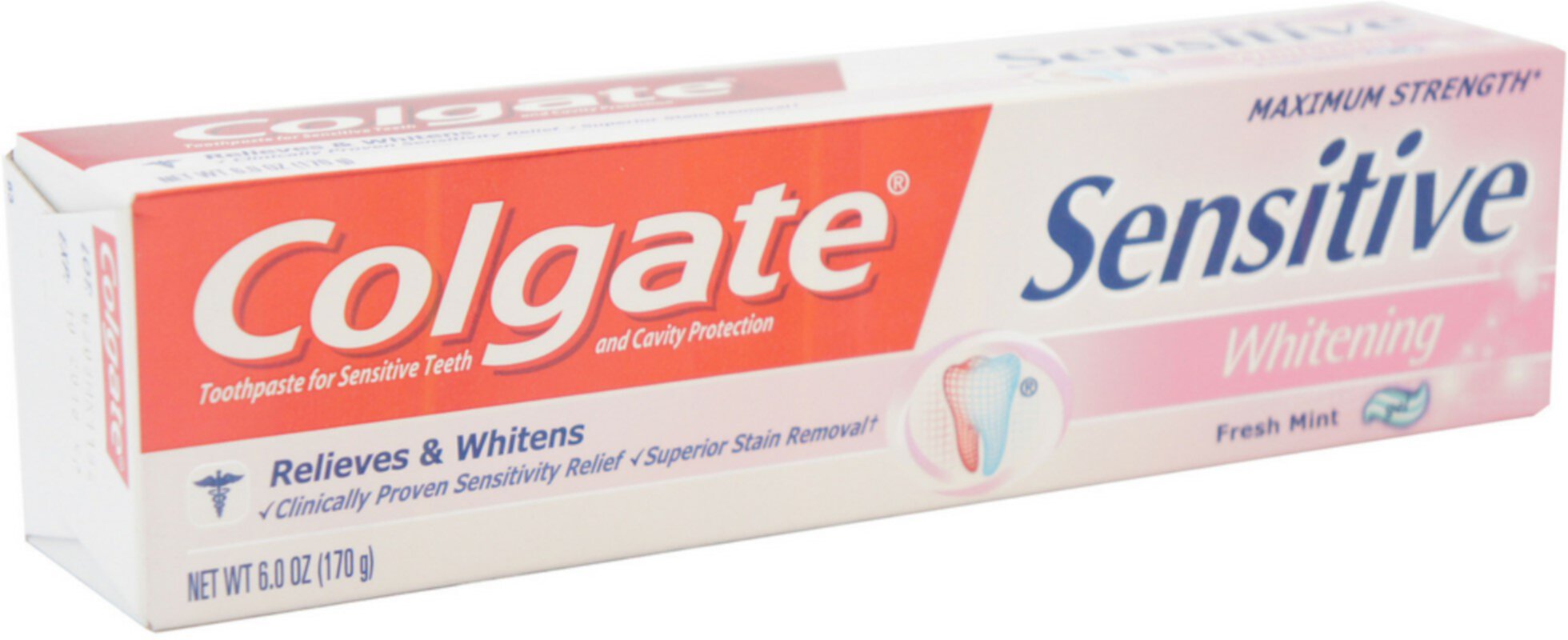 Colgate Sensitive Maximum Strength Whitening Toothpaste 6 oz (Pack of 2) Colgate