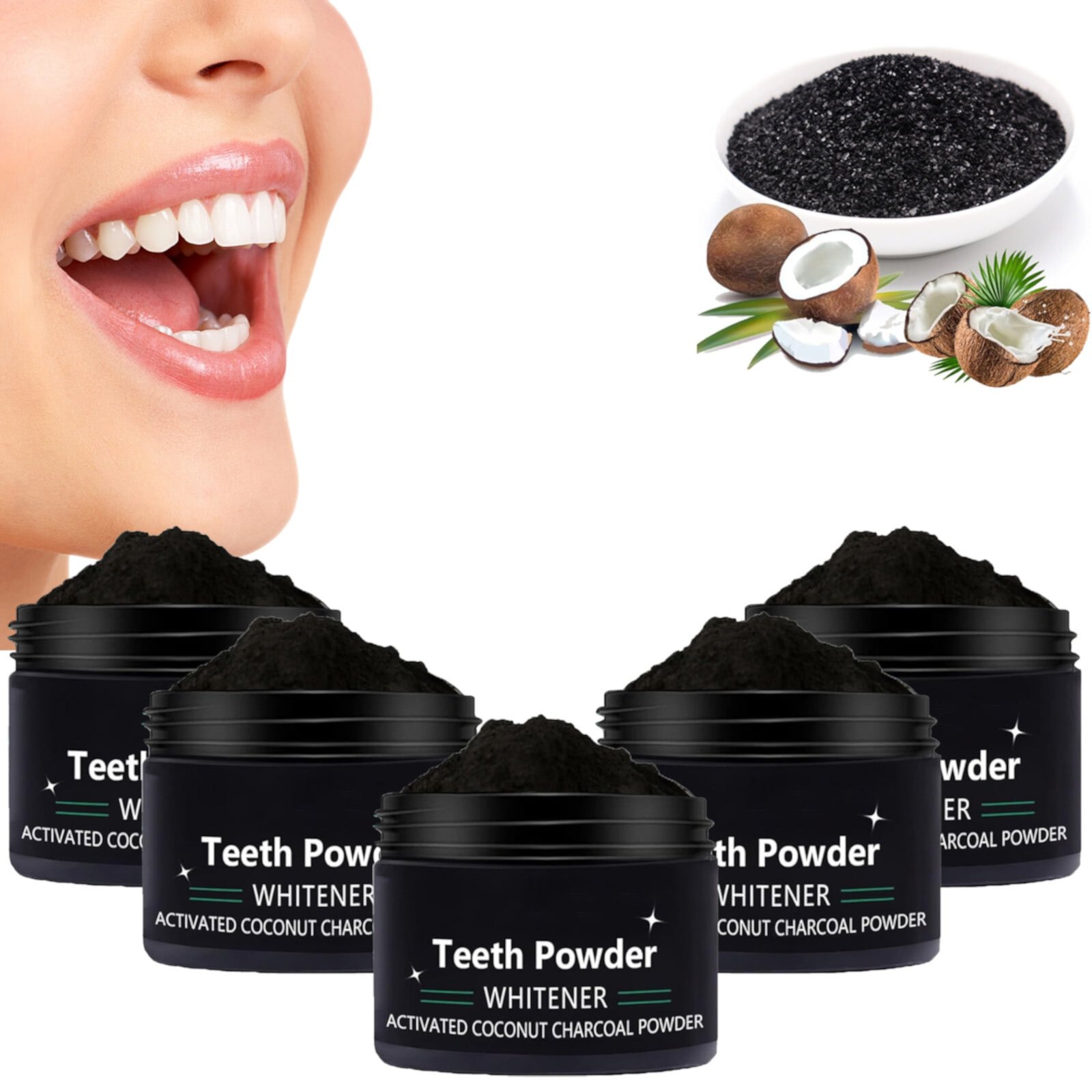 Cleopatra’s Natural Teeth Whitening Powder, Activated Coconut Charcoal Powder Teeth Whitening, Tooth Cleaning Powder Keepwin