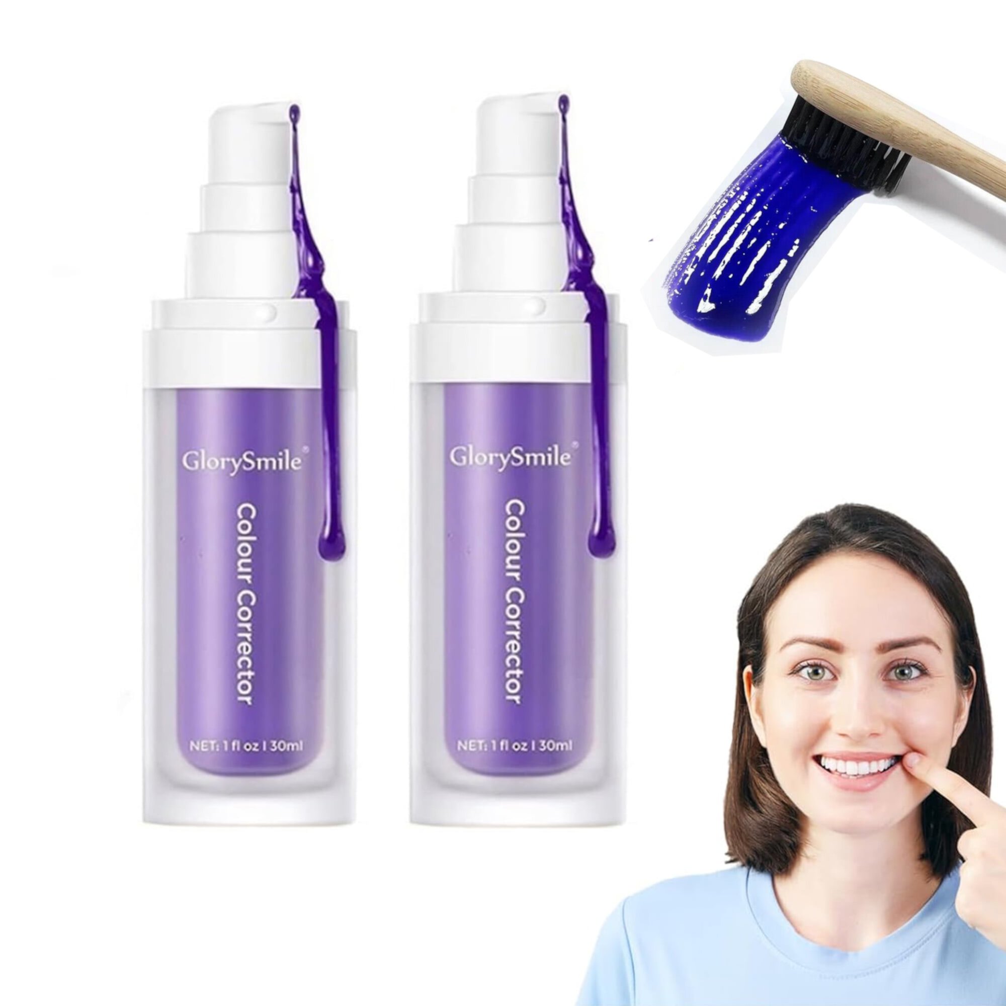 JARENGO V34 Colour Corrector, Purple Teeth Whitening, Tooth Stain Removal JARENGO