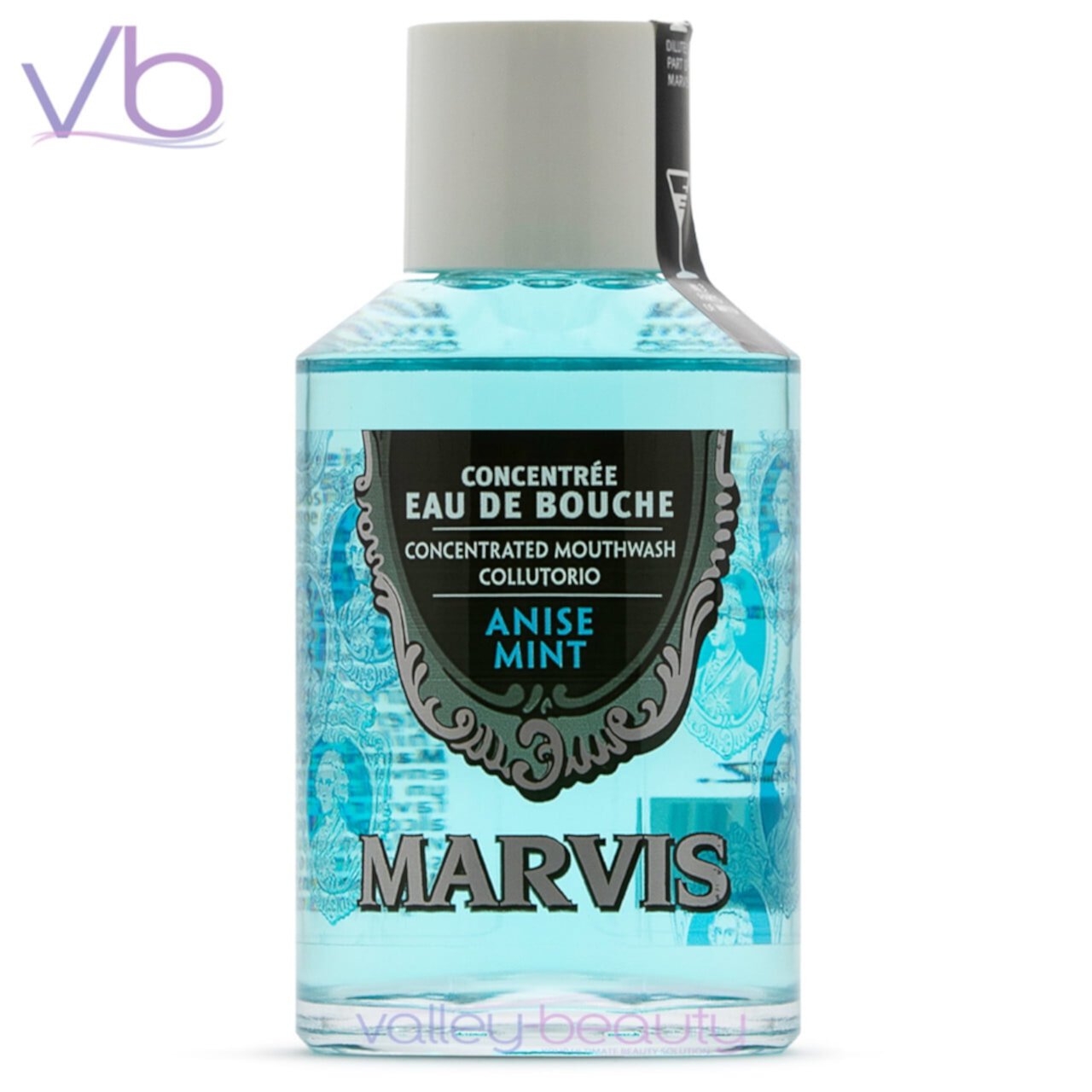 Marvis Eau De Bouche Anise Mint Mouthwash | Concentrated Refreshing Italian Oral Rinse, 120ml Marvis