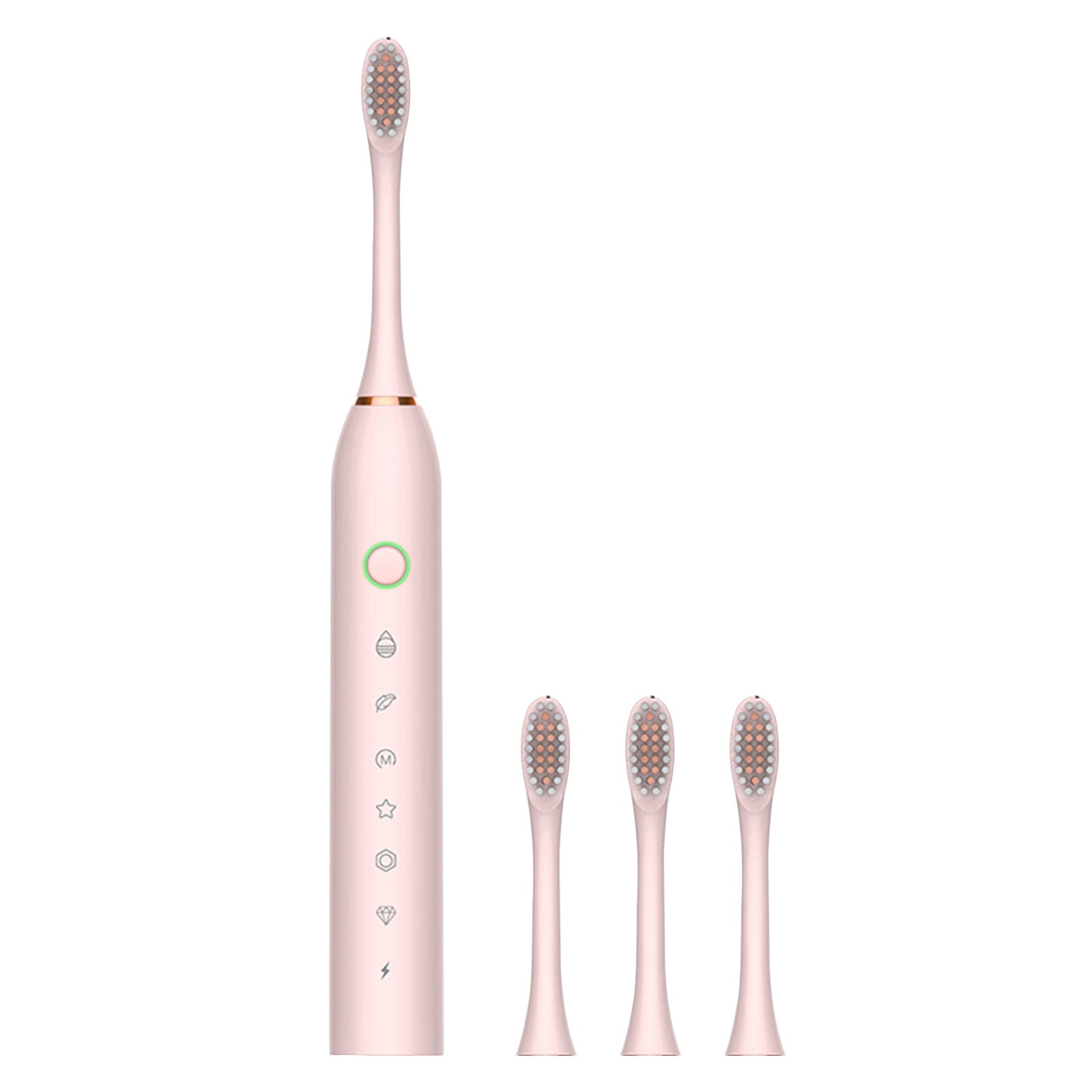 IPX7 Adults Electric Toothbrush for Bath or Shower, Deeply Clean Teeth, 6 Modes, with 4 Heads, Black Bfogop