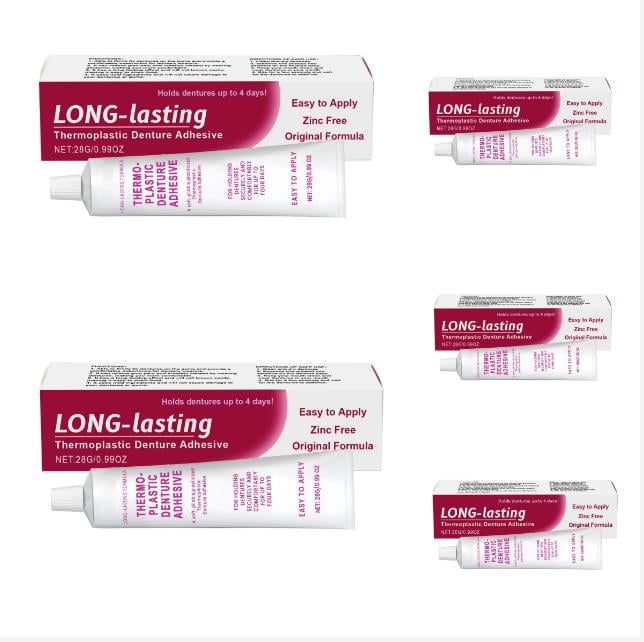 Long-lasting,a Soft Pliable Thermoplastic for Refitting and Tightening Dentures Cushion Grip Thermoplastic Denture Adhesive, Secure Denture Adhesive 1 Oz Lfeizsold