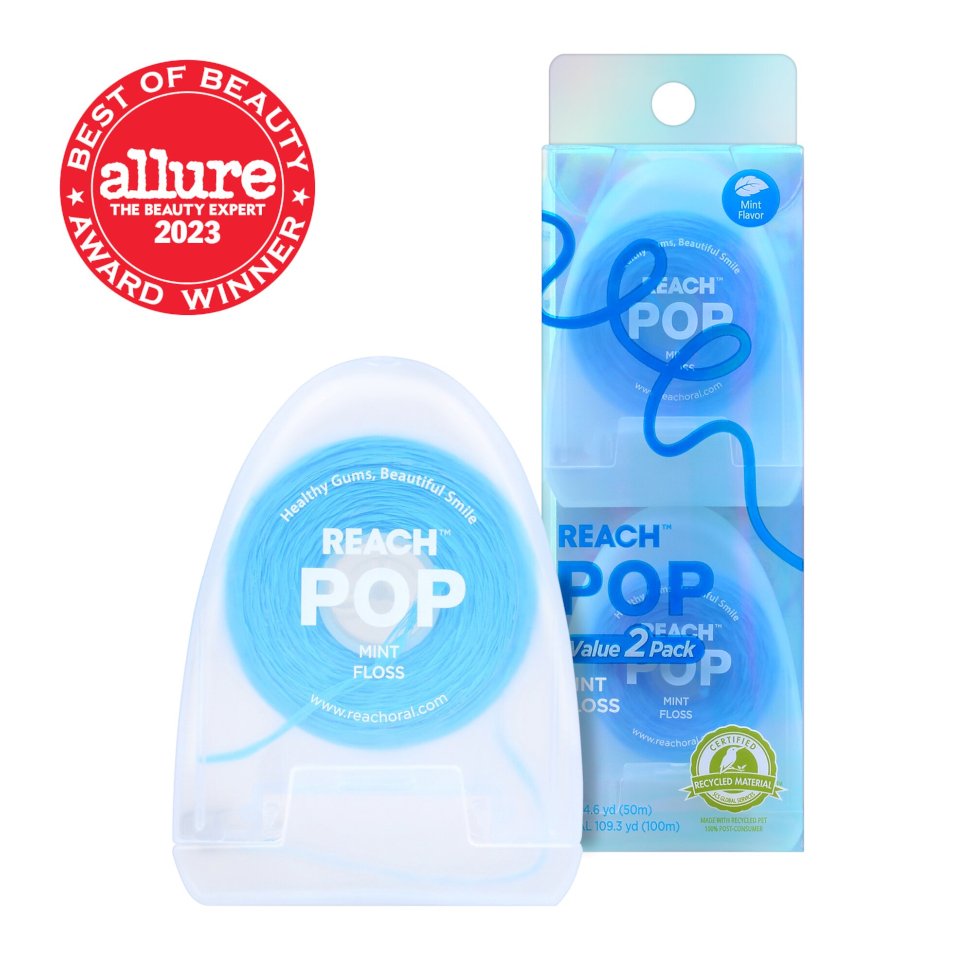 New REACH POP Dental Floss Value 2 Pack Reach