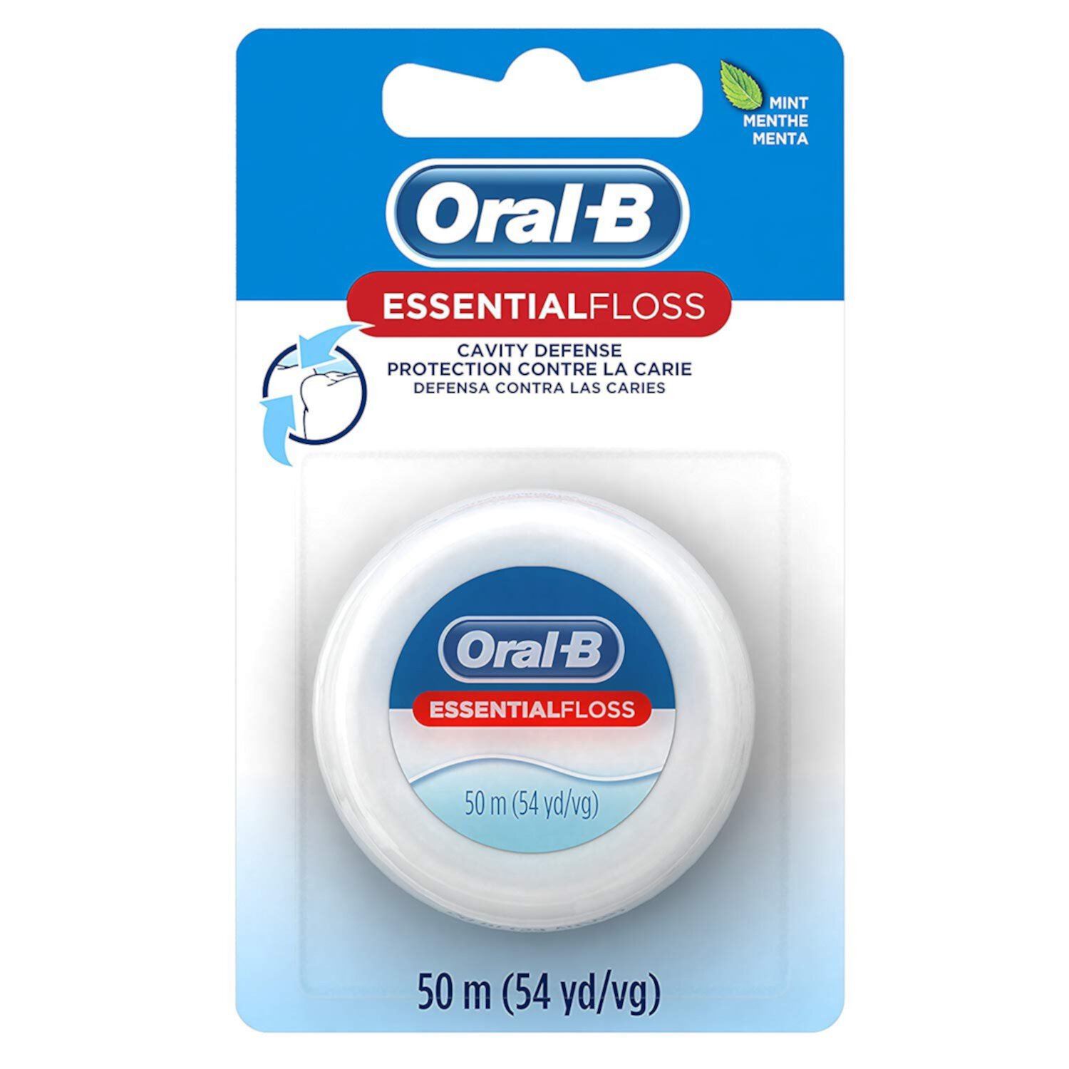 Oral-B Hilo Dental Esencial Limpieza Profunda Cavidad Defensa y Protección, Menta 50M Oral-B