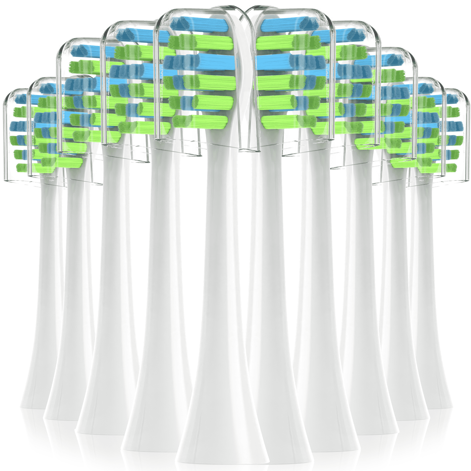 Replacement Toothbrush Heads with Covers for 7am2m AM101/AM105 Electric Toothbrush,10 Pack,White Othanary